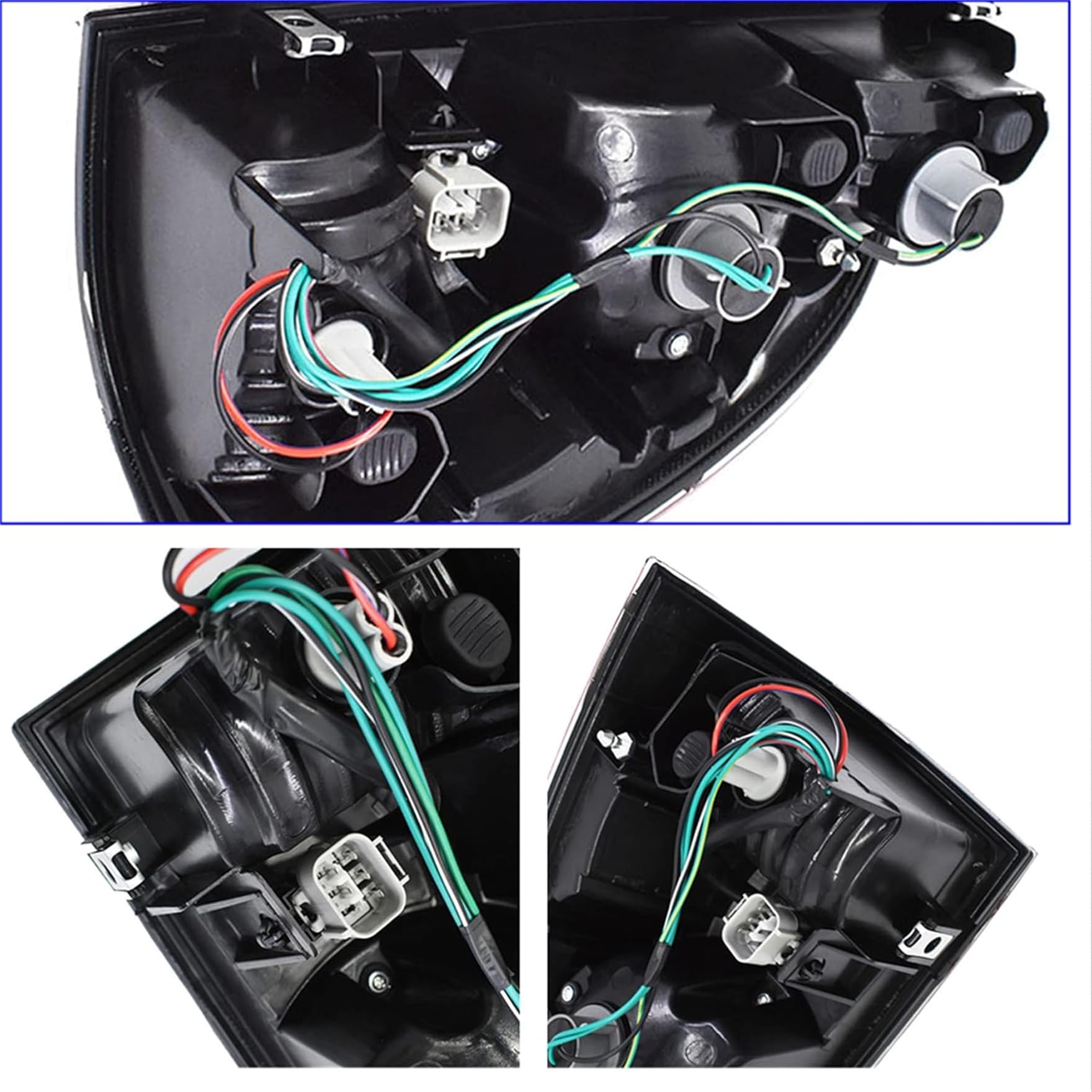 Waltyotur Replacement For 2005-2015 Tacoma Pickup Truck Red Clear Rear Tail Lights Brake Lamps Driver Side Replacement