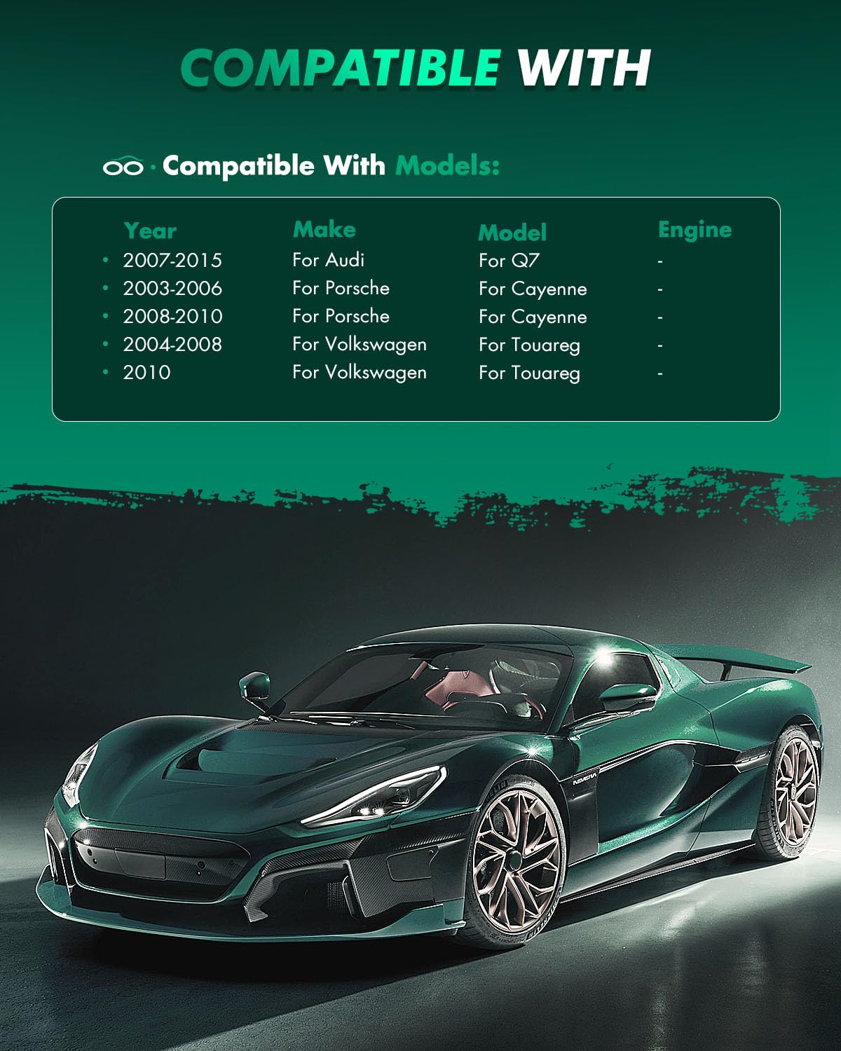 Scitoo D1014 D978 Semi-Metal Brake Pads Kits Front & Rear Replacement For Audi Q7 2007-2015,For Porsche Cayenne 2003-2006 2008-2