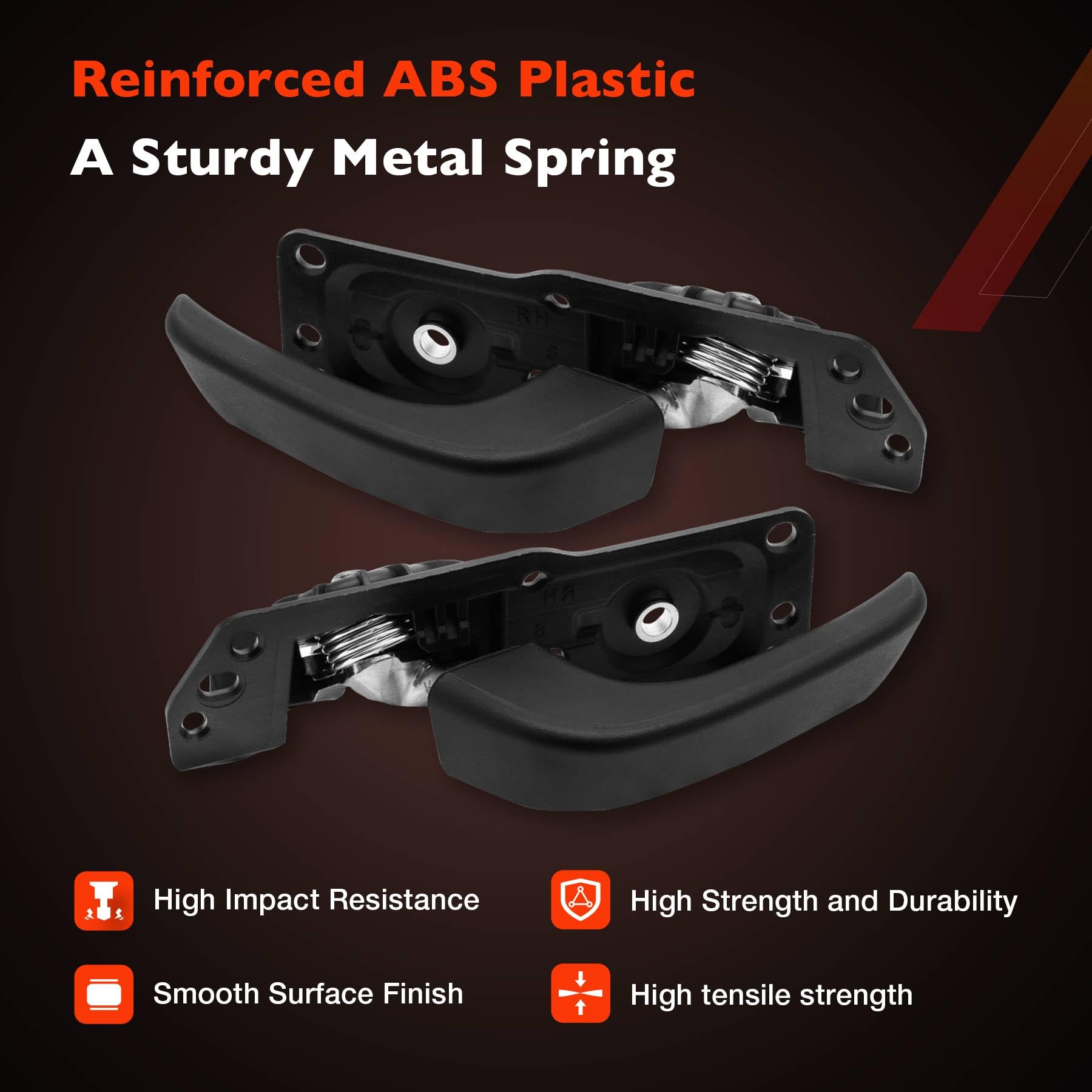 Interior Door Handle Kit Front/Rear Left/Right Passenger/Diver Side, Compatible With 07-14 Chevy Silverado Tahoe Suburban Avalan