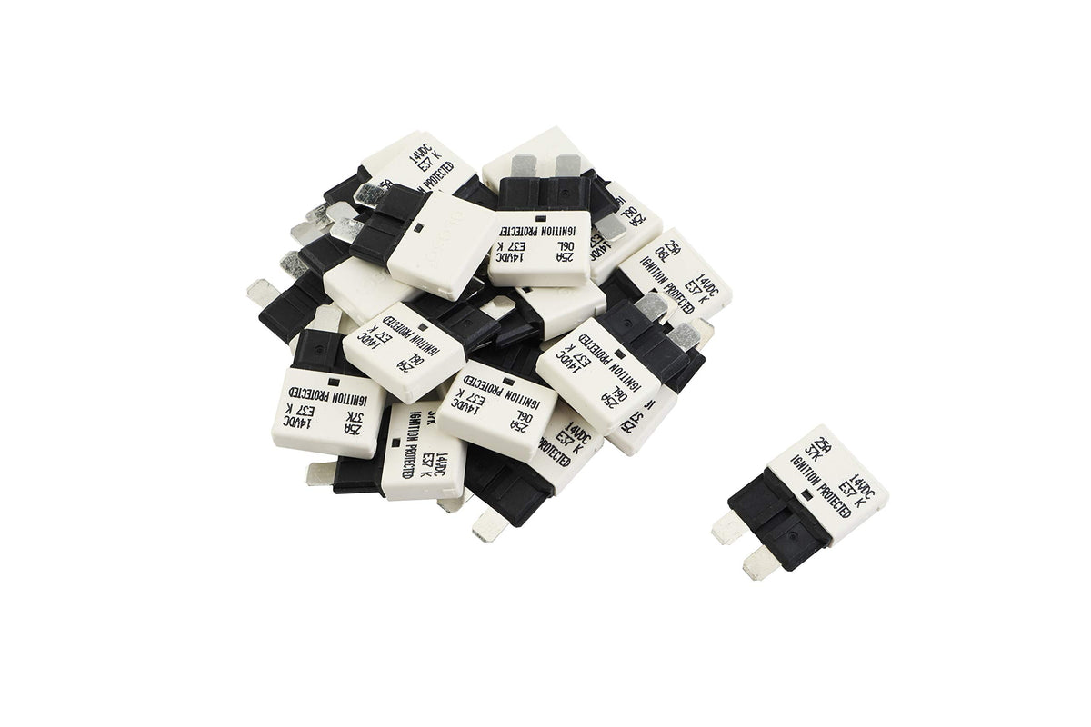 Gloso Circuit Breakers E37 Auto (T1) Reset Low Profile Atc/Ato - (25A - 20 Pack)