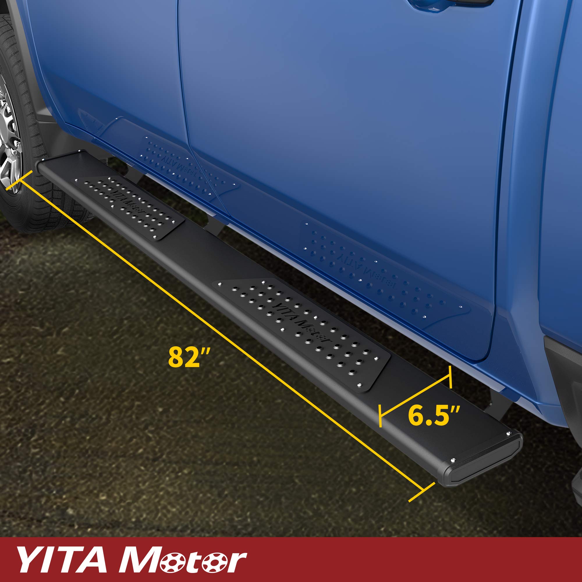 Yitamotor 6.5 Inches Running Boards Compatible With 2019-2025 Chevy Silverado/Gmc Sierra 1500, 2020-2025 Silverado/Sierra 2500Hd