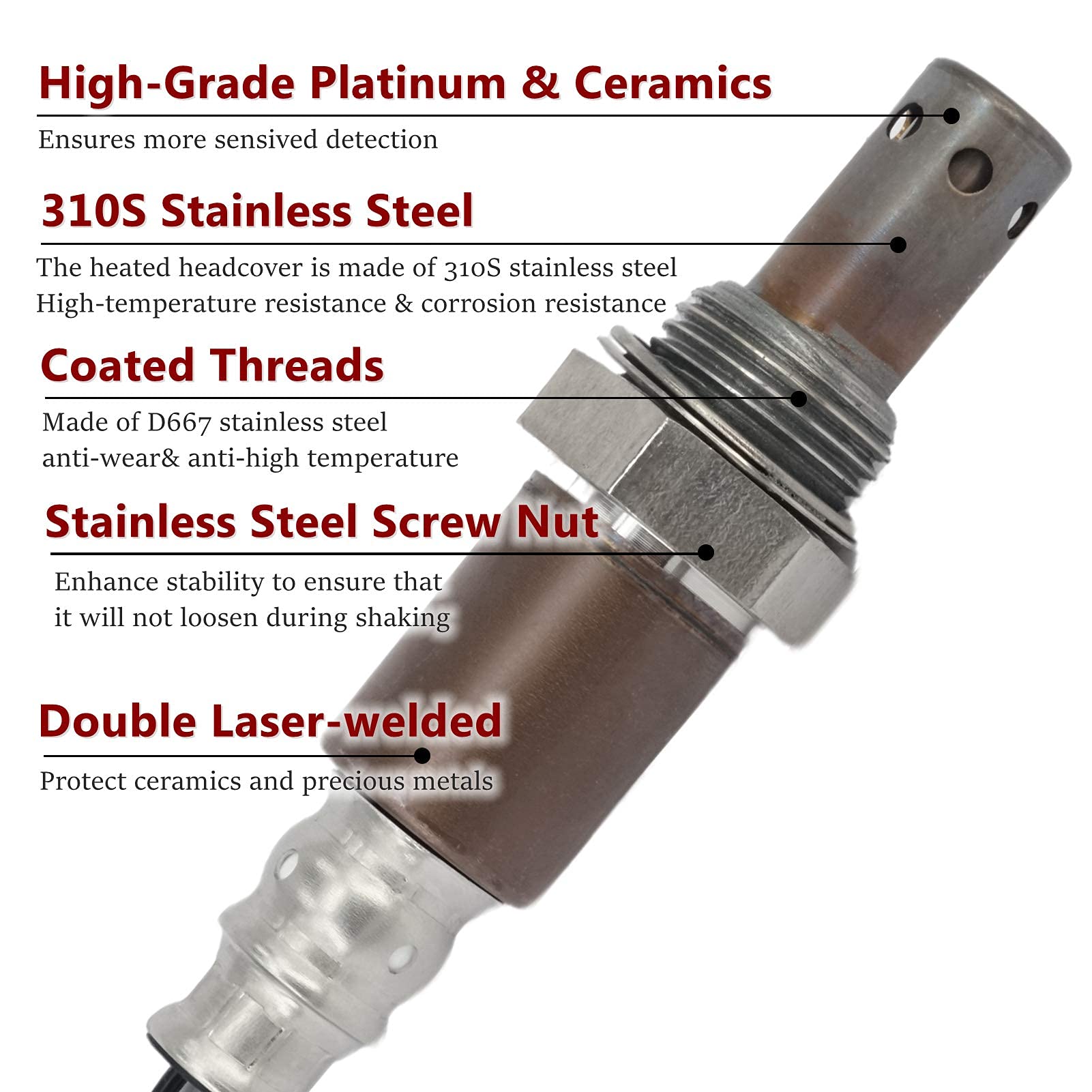 Marsflex Oxygen O2 Sensor 234-4622 13355 Downstream Heated Compatible With Toyota Camry Avalon Sienna 4Runner Rav4 Solara Matrix