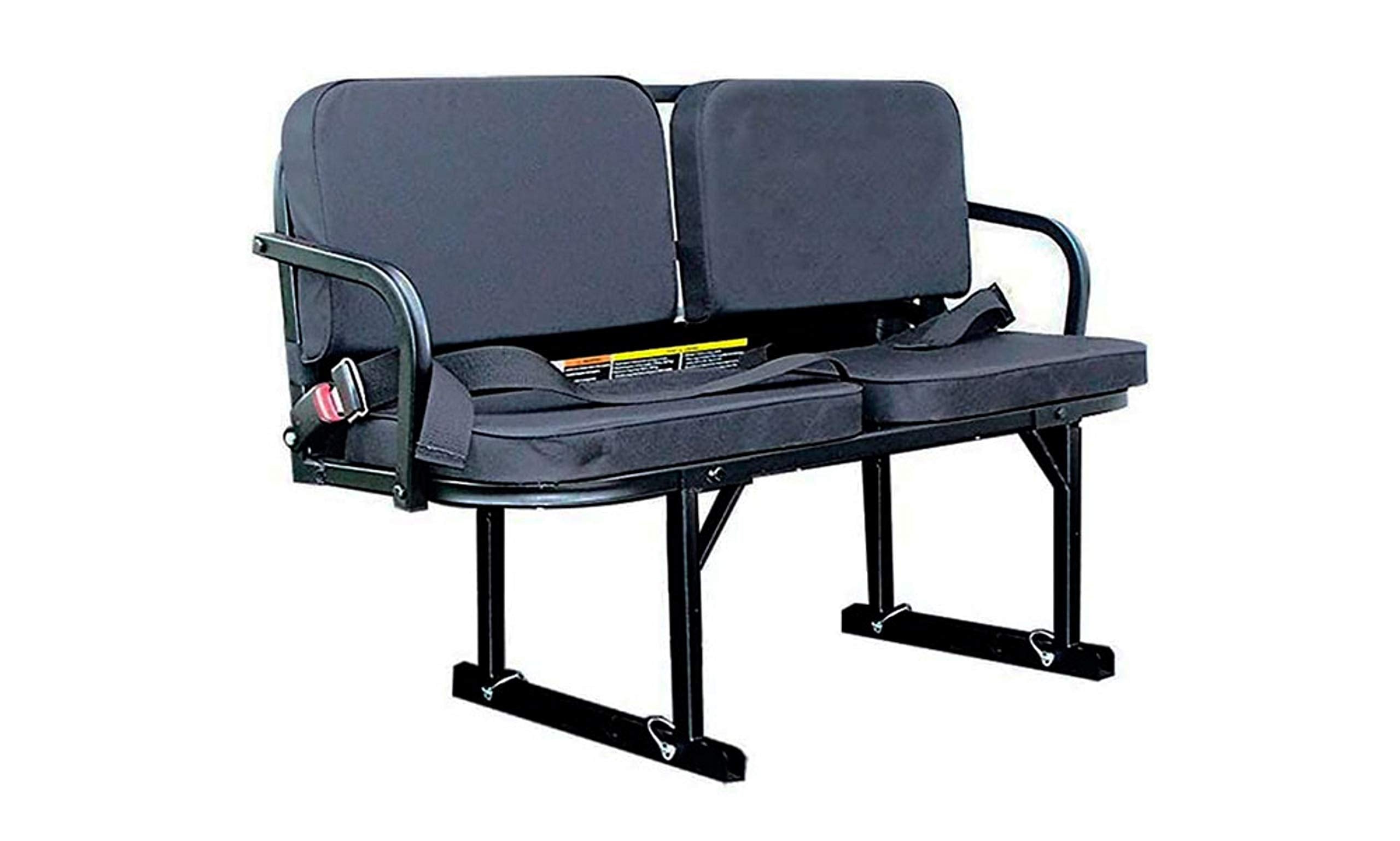 Great Day Deluxe Rumble Seat for UTVs - 350 lbs Capacity, Black, UVDRS200BL, Fits 30"x30"x12" Beds