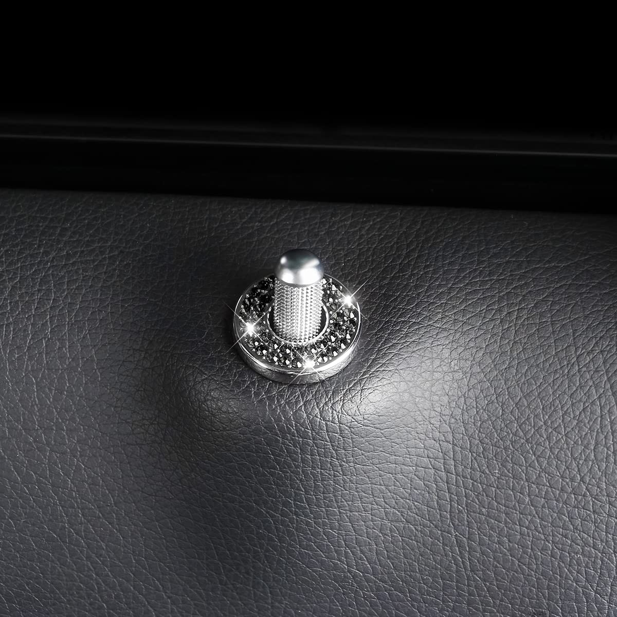 Belomi Bling Inner Car Door Lock Pull Covers, 4 Pcs Crystal Auto Sticker Decals, Interior Decorations For Vehicle Door Lock Pull Rod Bolt, Rhinestones Lock Pins Caps For C Class C200L Glc260 C260L