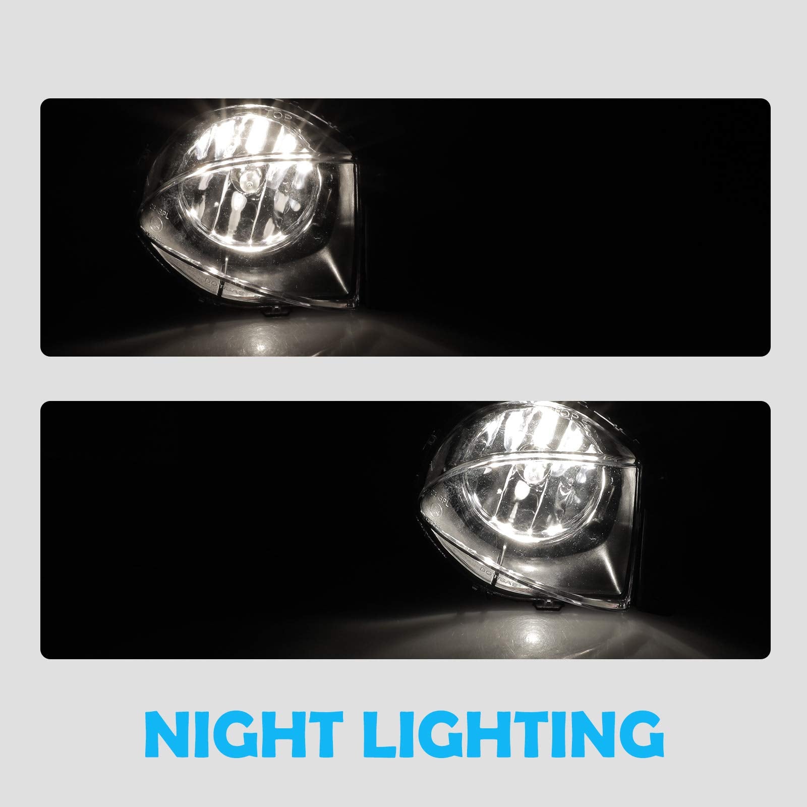 Autowiki Fog Lights Compatible With 2006-2008 Bmw 3 Series E90 Sedan/ E91 Wagon (W/O Sport Pkg) 2Pcs With Clear Lens