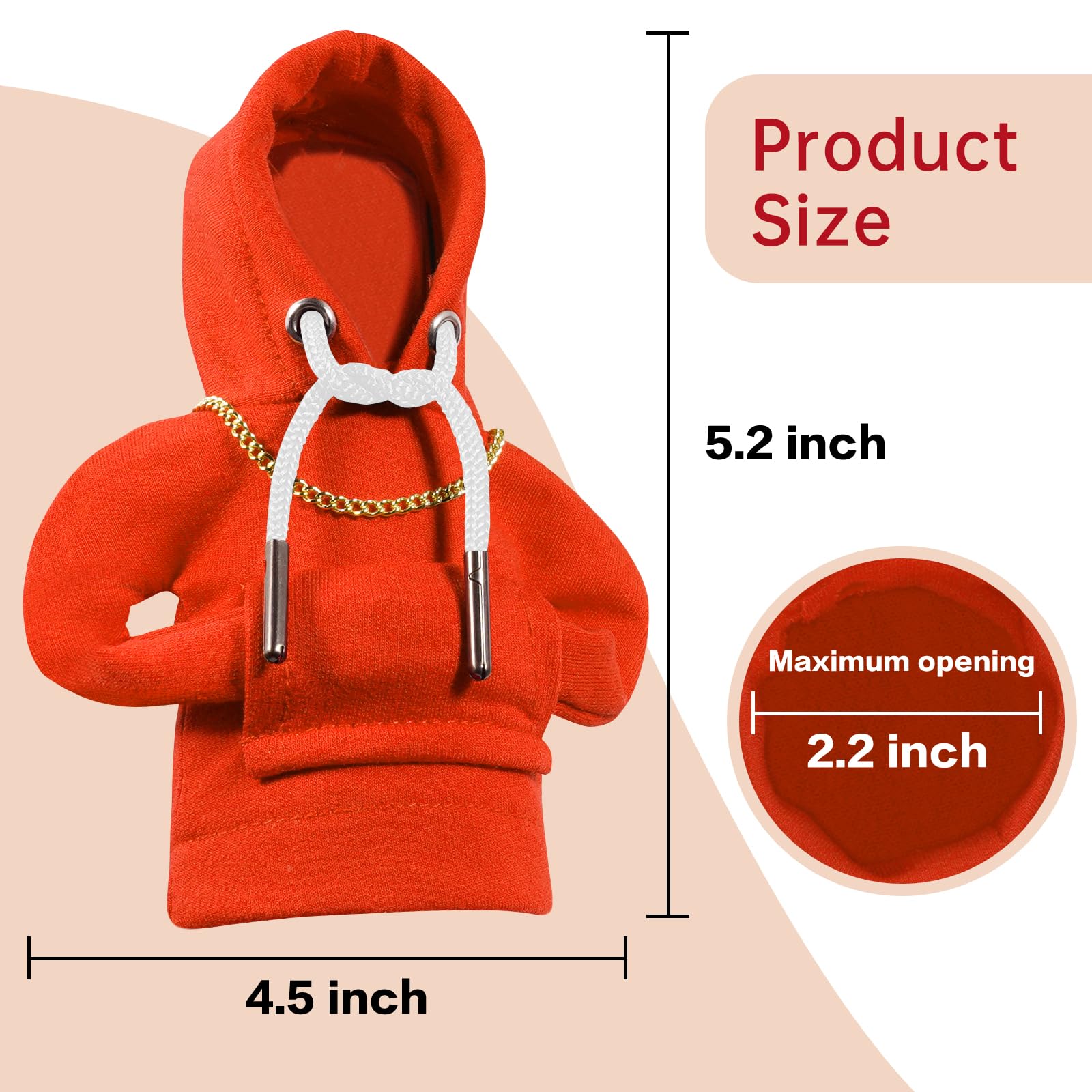 Yajeea Car Gear Shift Hoodie, Funny Mini Hoodie Car Decor, Winter Warm Universal Fit Shift Knob Cover, Automotive Interior Acces