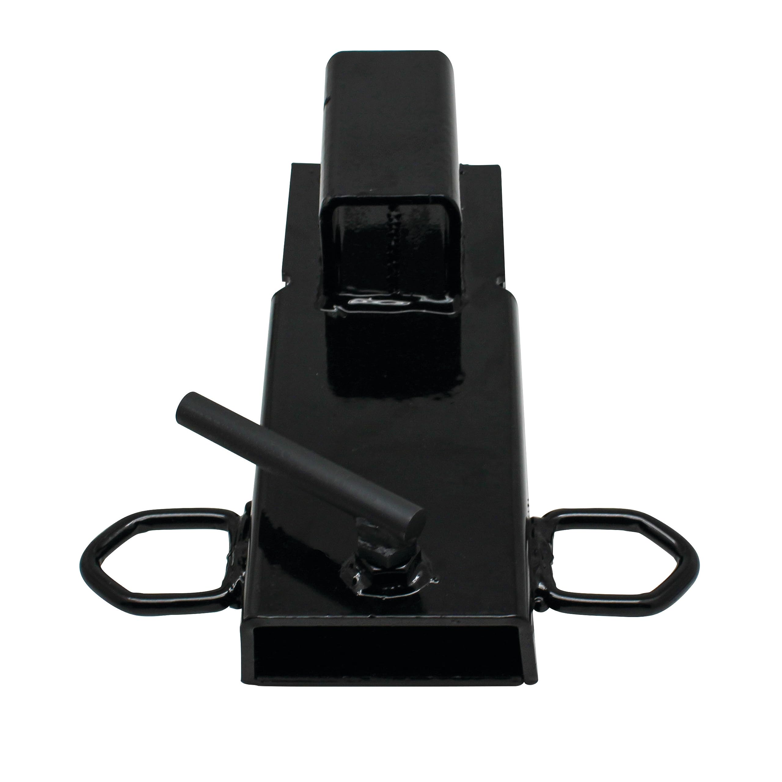 Extreme Max 5001.1389 Clamp-On Forklift Hitch 2'' Receiver With Tri-Ball Hitch And Tow Hook