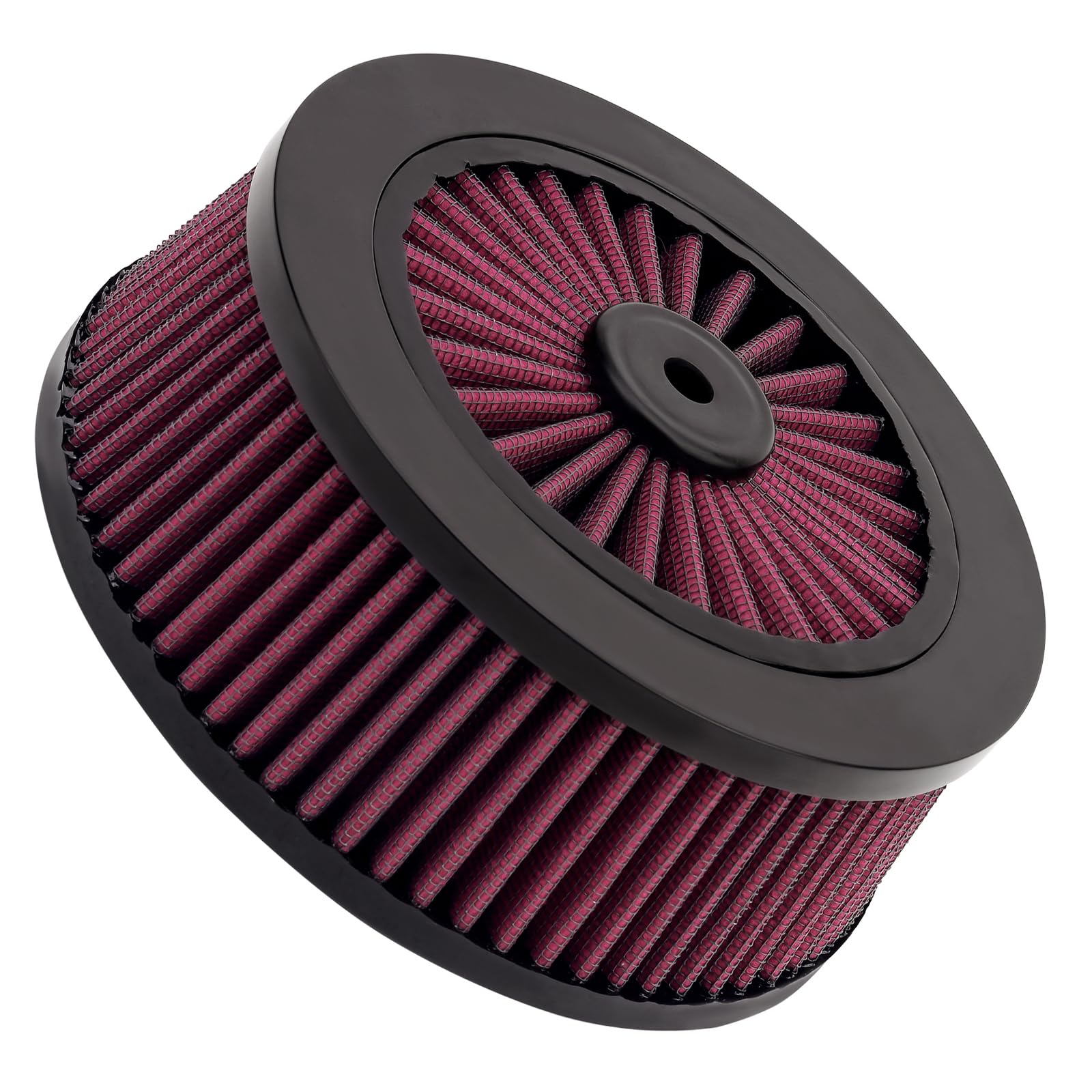 AHL Motorcycle Red Air Filter Element Compatible with Harley Touring Street Road Glide Road King Softail Dyna FXDLS FXR