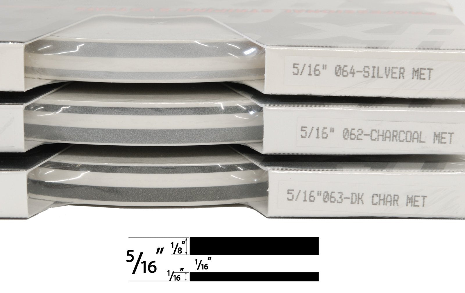 Universal Tfx 0005064 - Auto Customizing Dual Pinstripe - 5/16'' X 150' (1/8 Stripe, 1/8'' Gap, Then 1/16 Stripe) - 064-Silver M