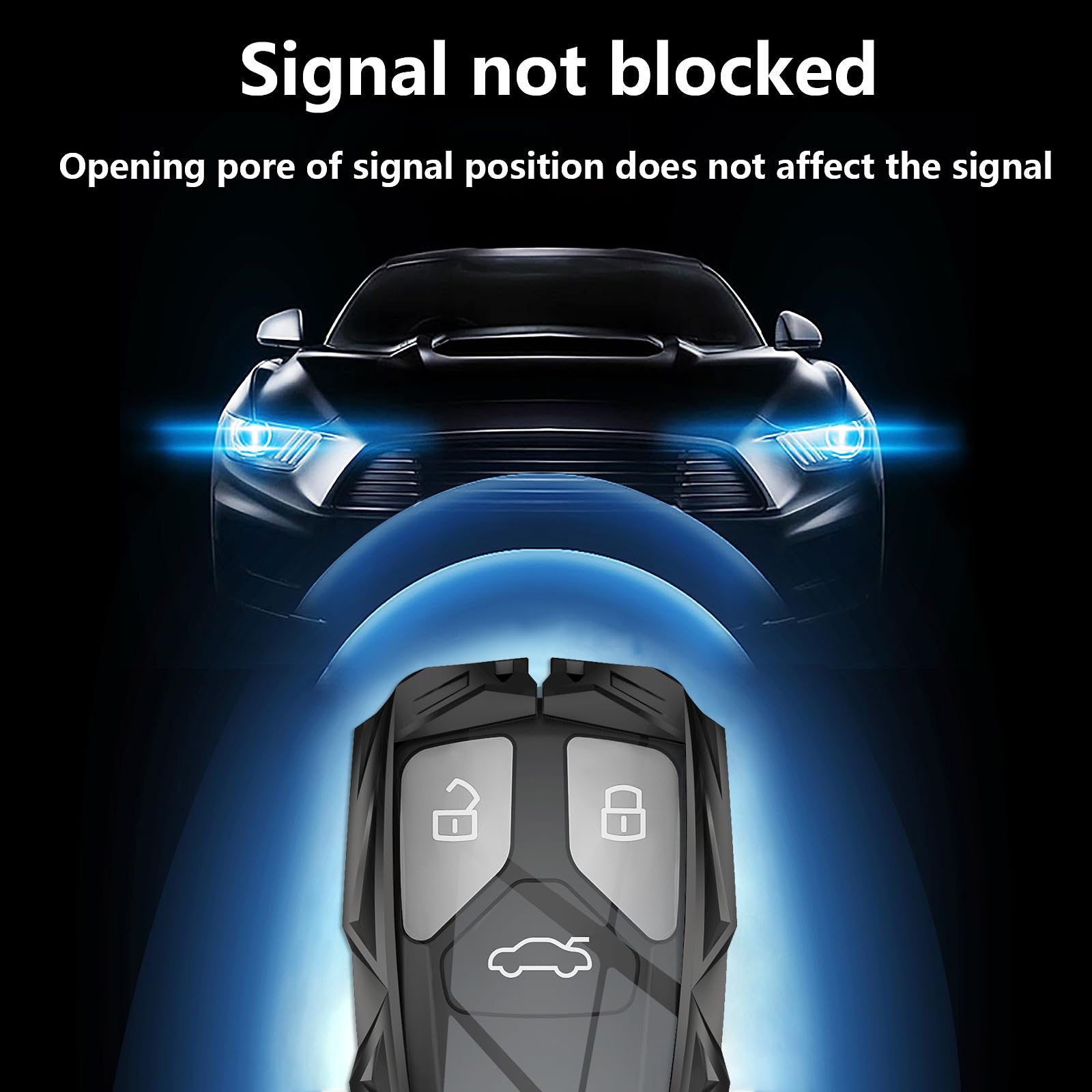 Slaknok For Audi Key Fob Cover With Keychain,Stylish And Durable Zinc Alloy Protection Key Case Compatible With A4 A5 Q7 Q5 Tt Tts A3 A6 Sq5 R8 S5 Rs4 Rs5 Smart Keyless Key Shell Accessories