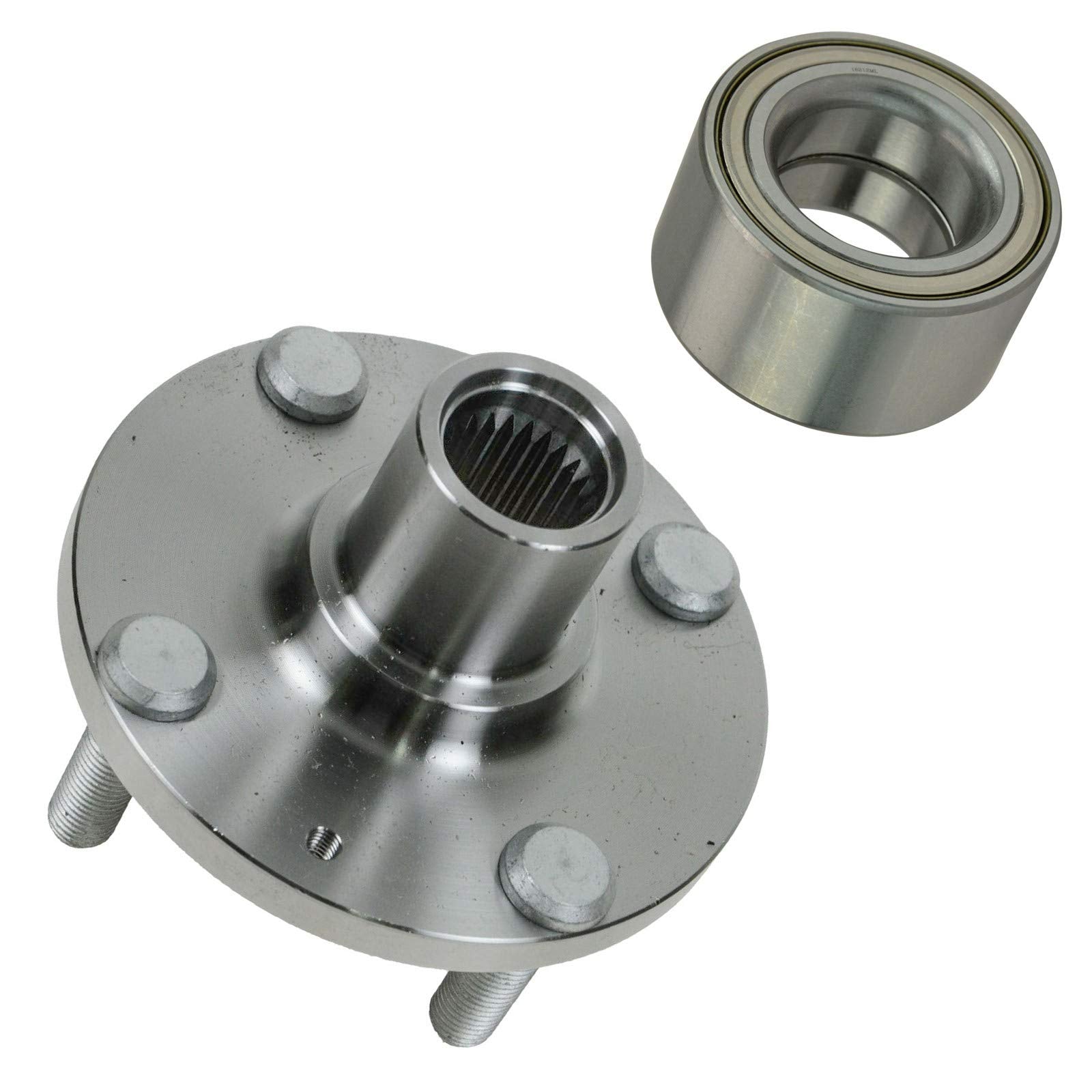 Trq Wheel Hub Bearings Assembly Set Compatible With 2000-2011 Hyundai Accent 2006-2011 Kia Rio Rio5