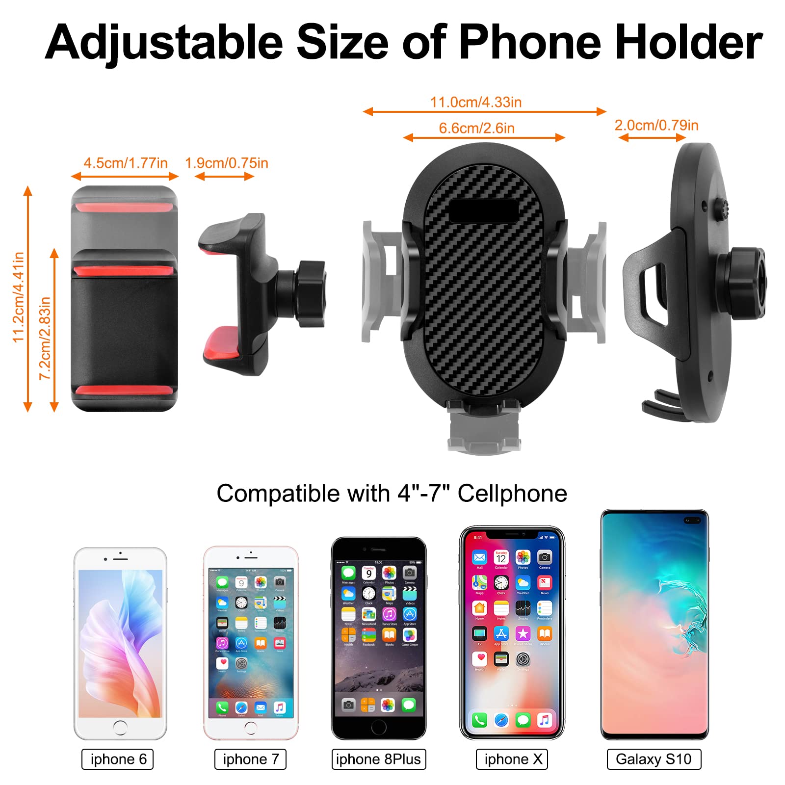 Upgraded Phone Mount For 2018 2019 2020 2021 2022 2023 Jeep Wrangler Jl Jlu & Gladiator Jt, Multi-Mount Phone Holder Dash Tray S