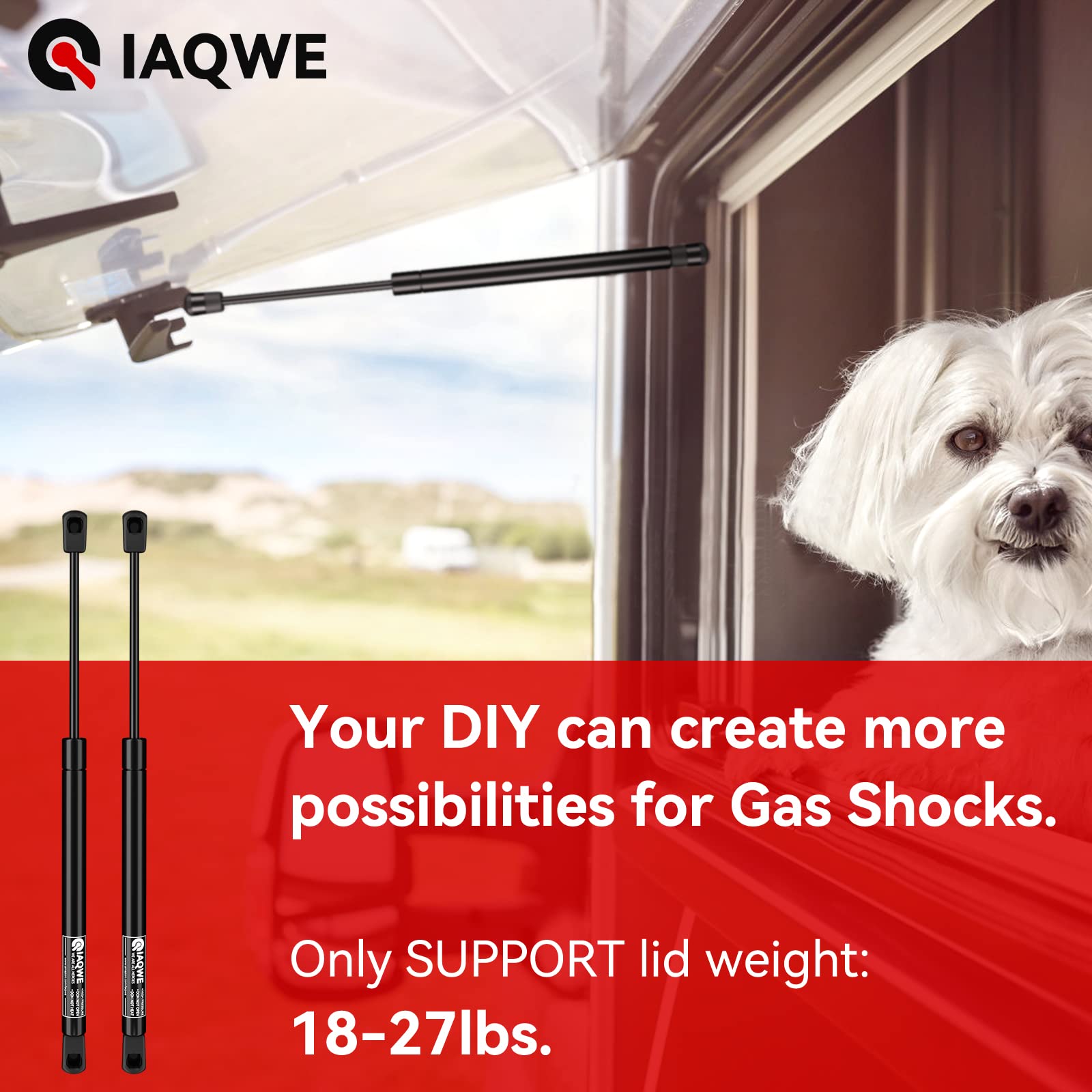 C1603795 12 24Lbs/ 107N Gas Struts Spring Shocks Lift Support For Are Atc Snugtop Leer Camper Shell Truck Canopy Topper Rear Window Truck Cap Door Toolbox Lid 2Pcs By Iaqwe