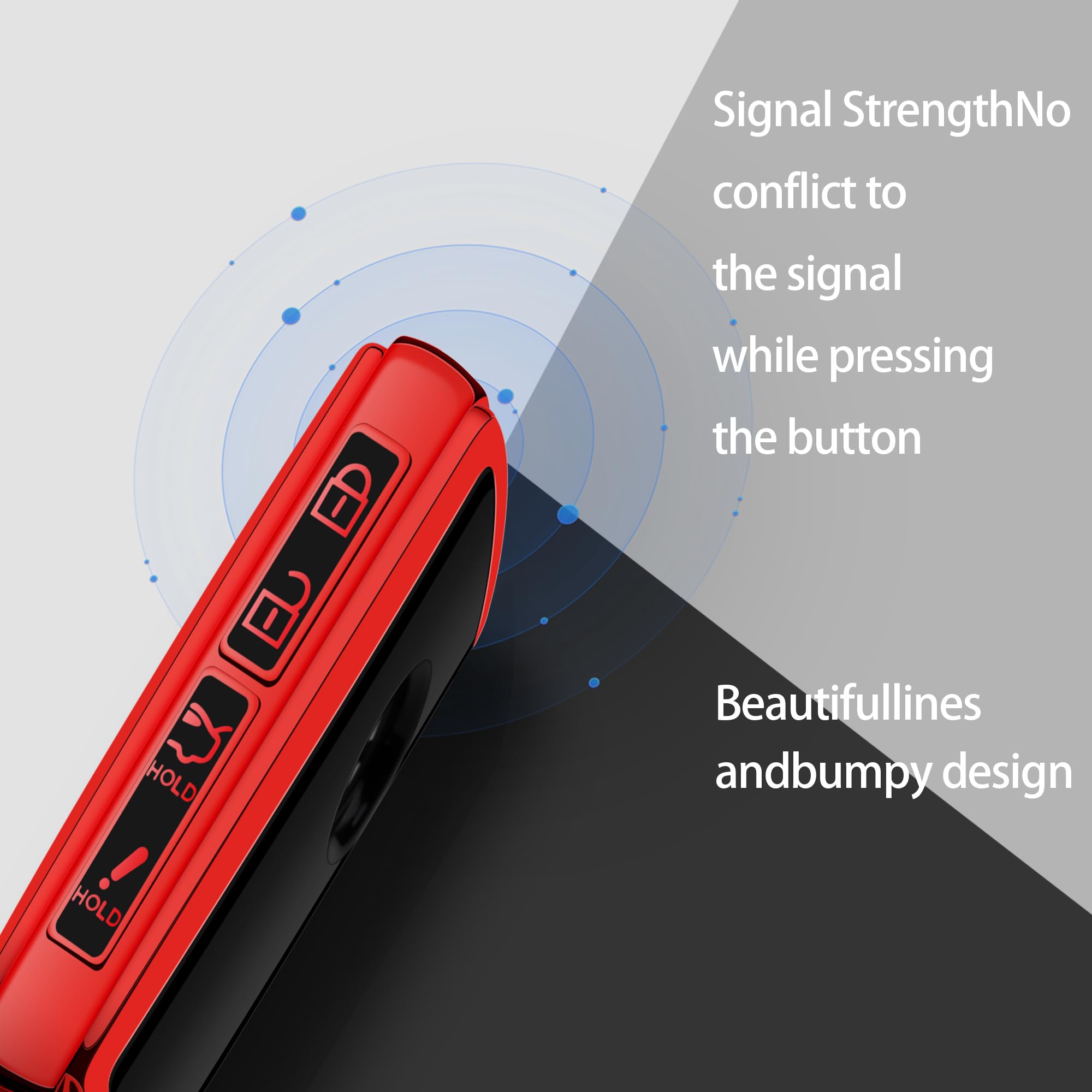 Tengare Mazda Key Fob Cover Car Key Protector Case Mazda Keychain Holder Accessories Red