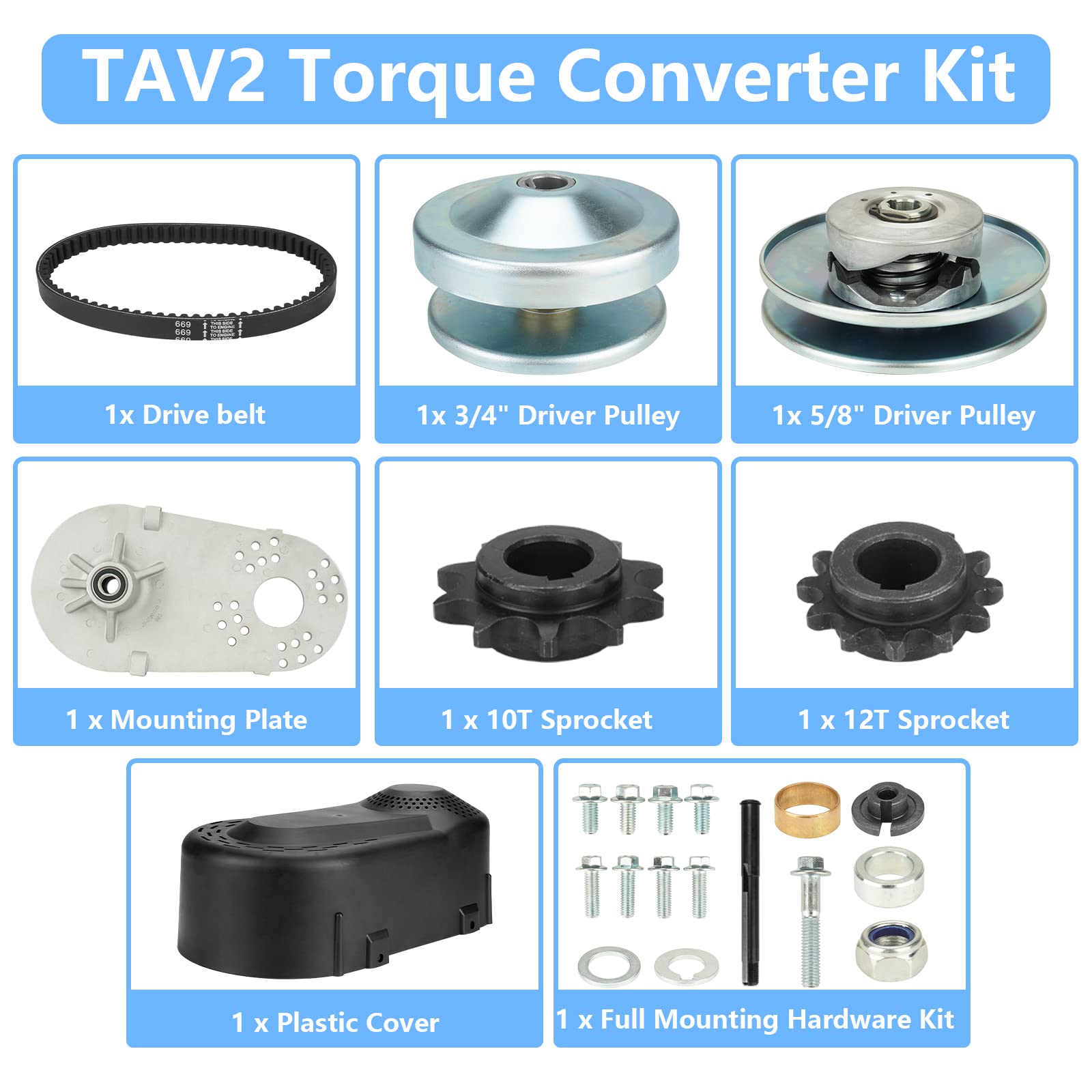 212Cc 30 Series Torque Converter Go Kart Clutch 3/4' 10T #40 41 420 And 12T #35 Chain For Manco Comet Tav2 218353A