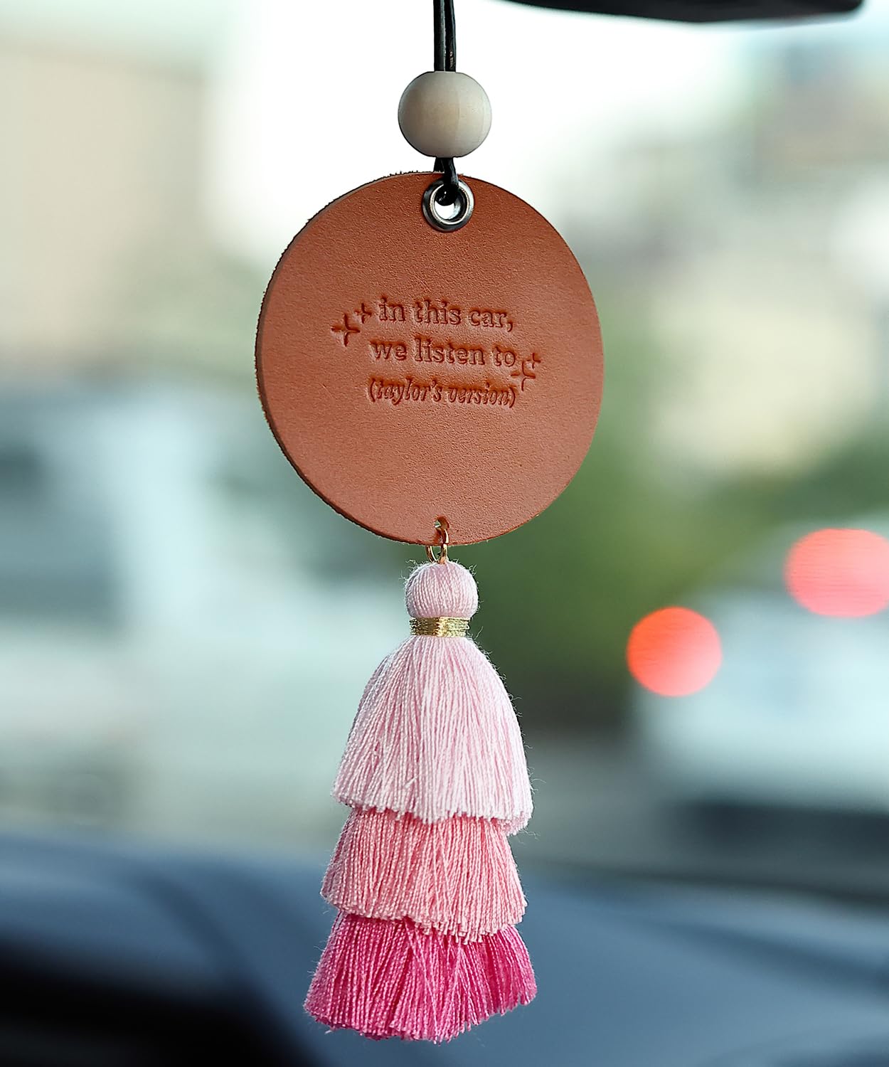 Taylor Inspired Car Hanging Ornament for Car Rearview Mirror Decor, in This Car We Listen to Car Mirror Hanging Charms Accessori