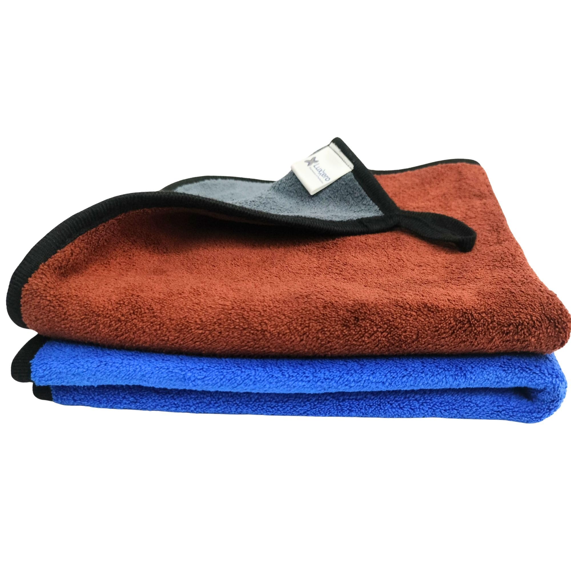 Luxxero Car Cleaning Cloth Microfiber 500 GSM 40x40 cm | Microfiber Cleaning Cloth for Car with Silk Banded Edges | Car Towel fo