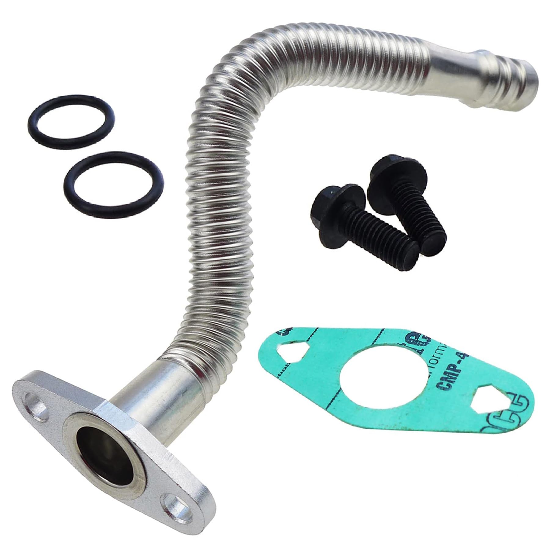 5.9L Oil Return Drain Line, 5135786AB, 3970875, Turbo Oil Return Pipe Tube for Dodge Cummins 5.9L Diesel 2004 2005 2006 2007, En