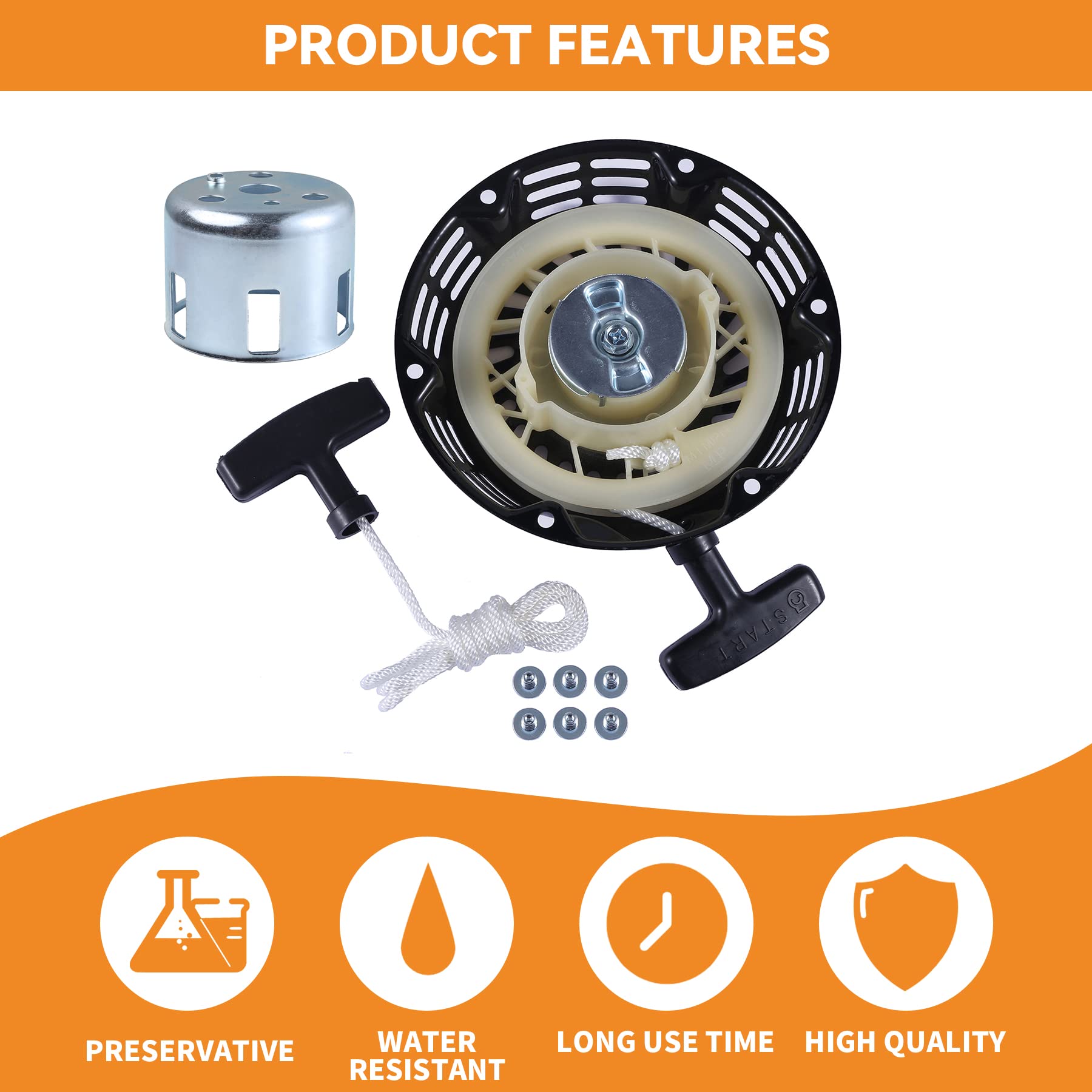 Stylemafia Pull-Start-Recoil-Starter Cover Fit For Harbor Freight-Predator Rato 212Cc 6.5Hp 7Hp Ohv Engine Go Kart Pit Bike Gene