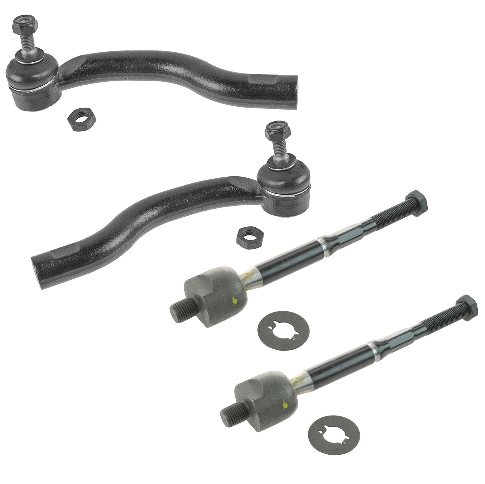 Trq Front Tie Rod Set Compatible With 2009-2014 Nissan Cube 2007-2012 Versa