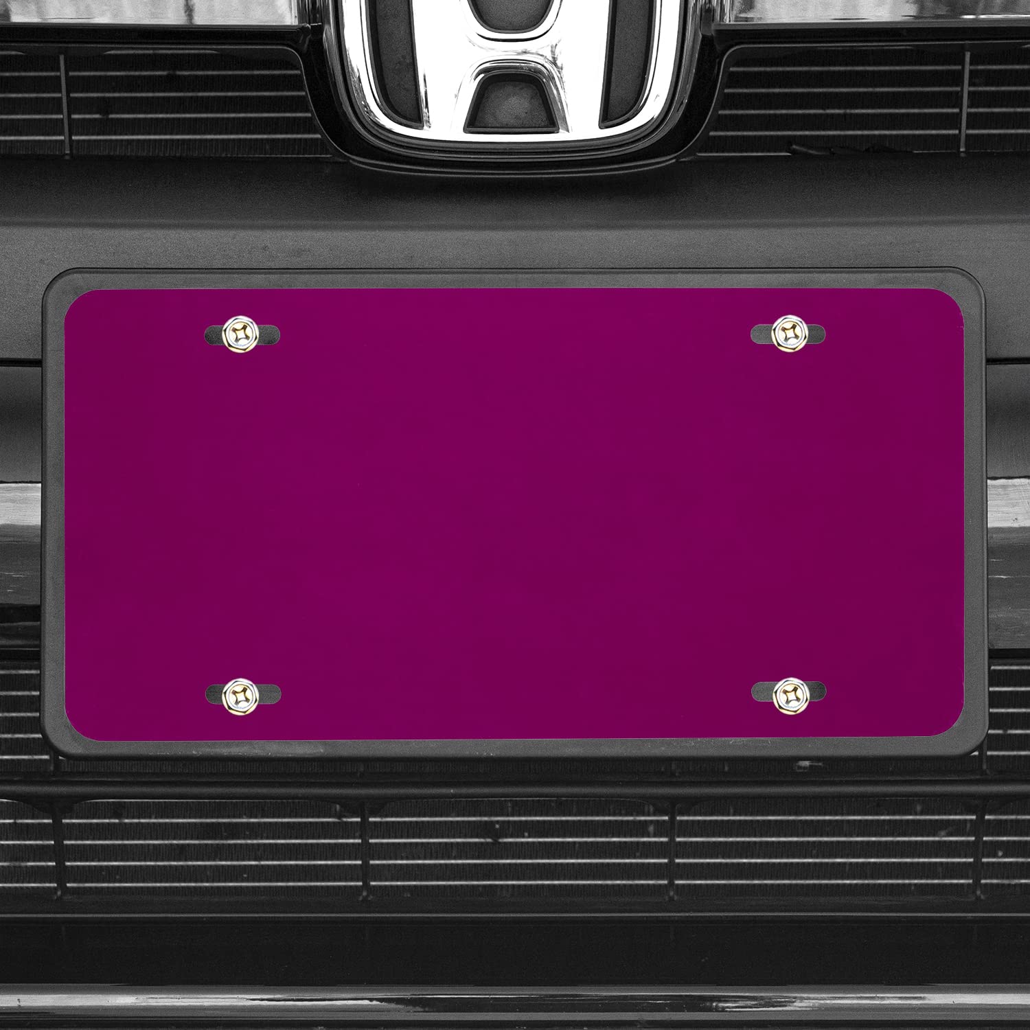 Custom License Plate For Front Of Car - Personalized Car Tags - 6” X 12” Universal Fit (Cranberry)