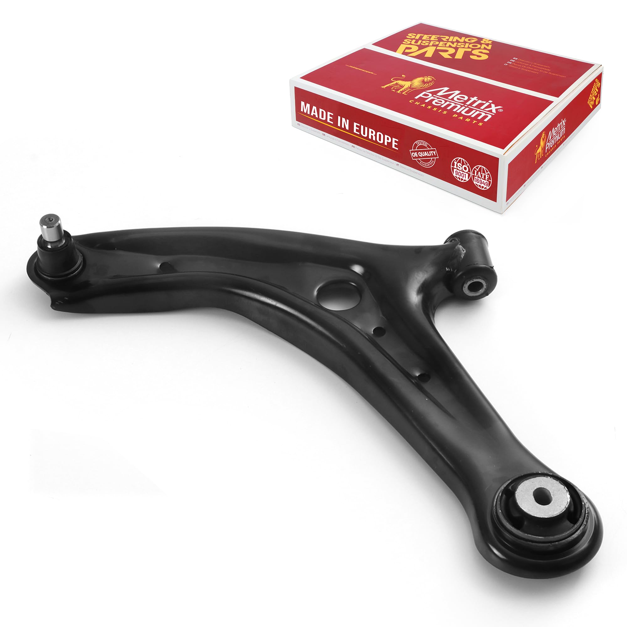 Metrix Premium Chassis Parts - Front Left Lower Control Arm W Ball Joint & Bushing Assembly Fits 19 Ford Fiesta, 16-21 Figo (Mex