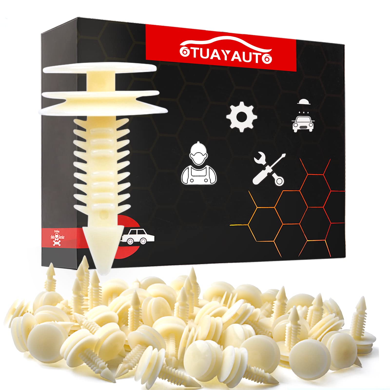 OTUAYAUTO 94-99 S10 50PCS Front Door Trim Panel Retainer Clips, Replaces GM: 10153057 Replacement for Chevy Buick GMC - Car Fast