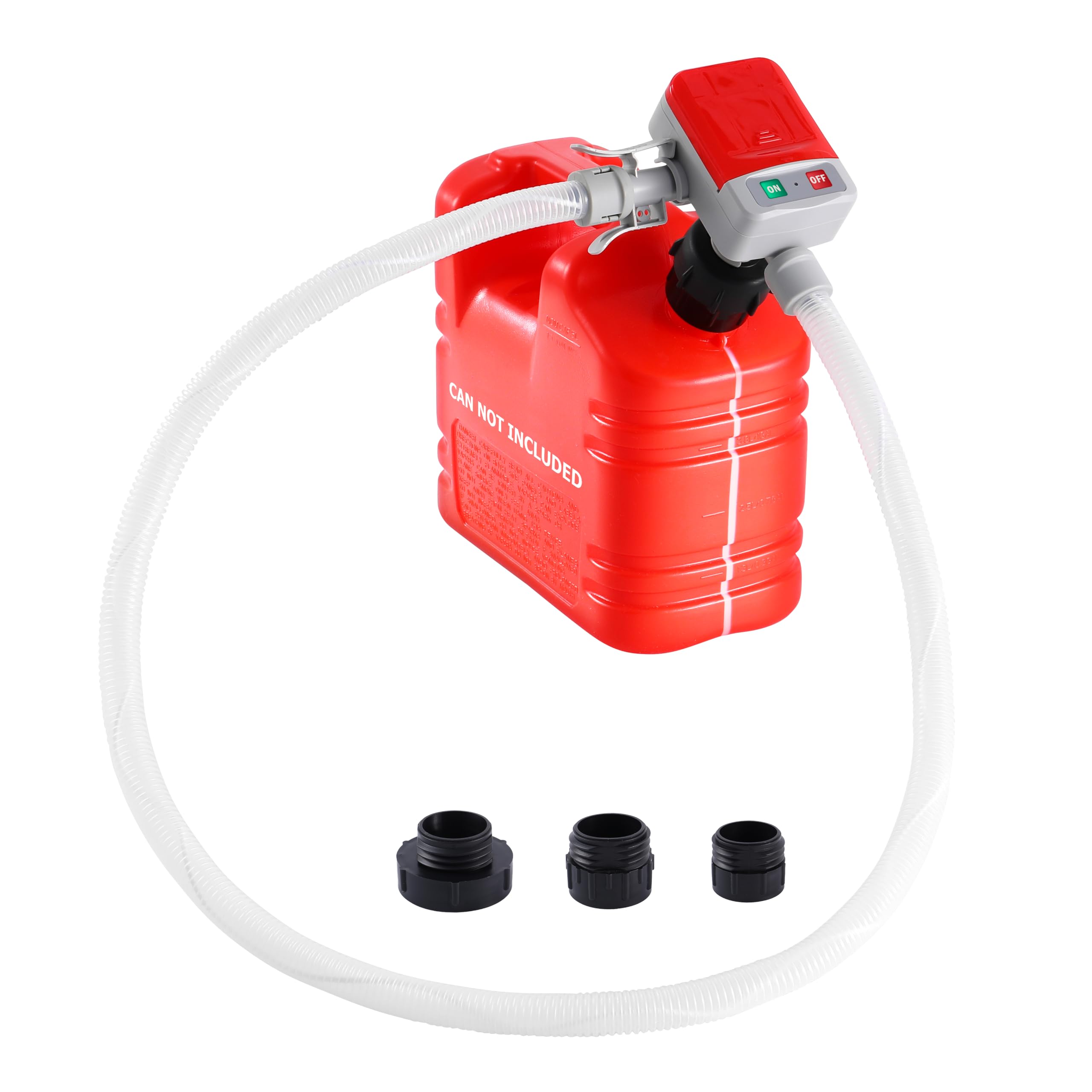 PETASOON Fuel Transfer Pump Battery Powered Electric Portable Gas Can Tank Pump for Gasoline Diesel kerosene Liquid with Flexibl