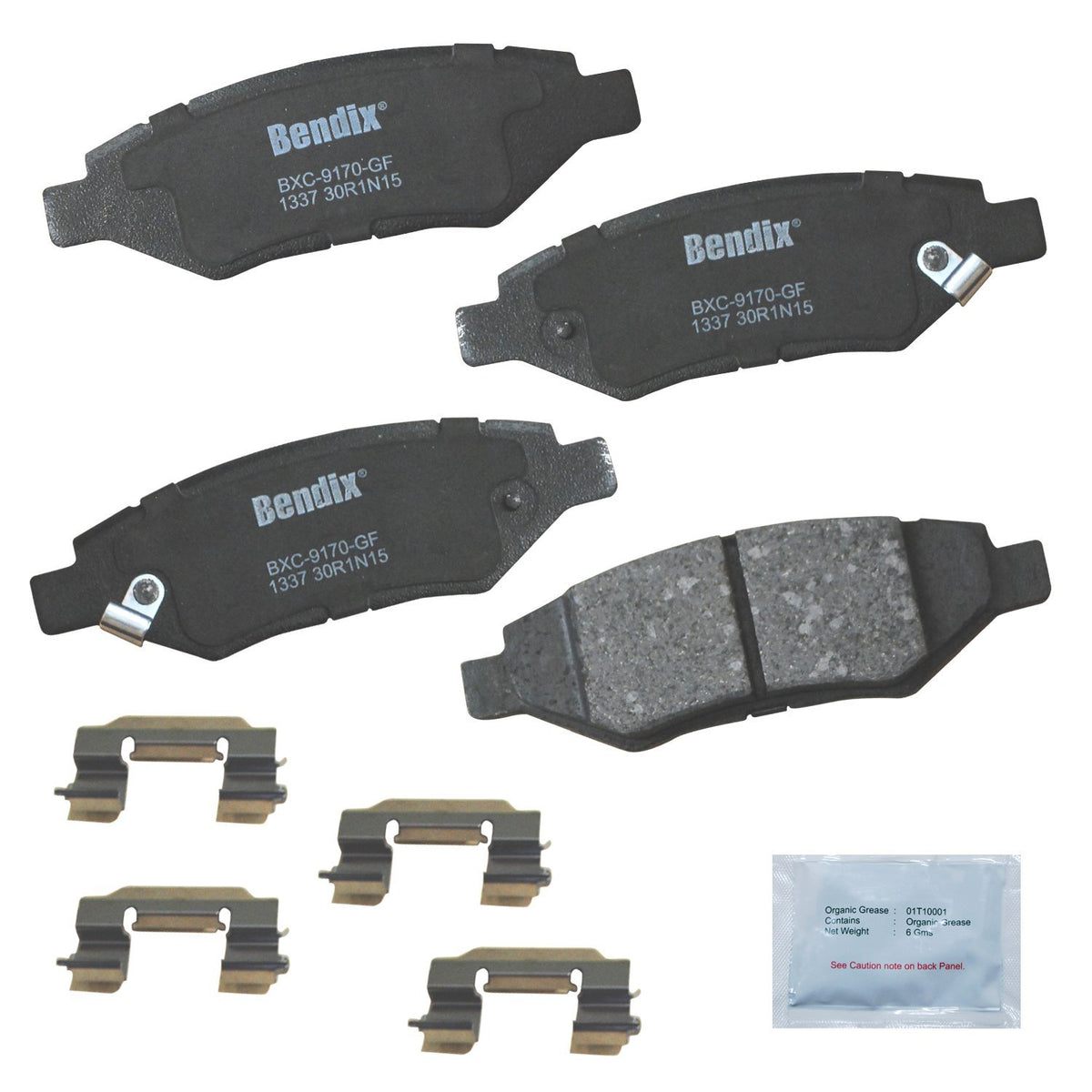 Bendix Priority1 Cfc1337 Ceramic Rear Brake Pads For Cadillac Cts 2014-2008, Srx 2016-2010, Chevrolet Camaro 2015-2010, Saab 9-4