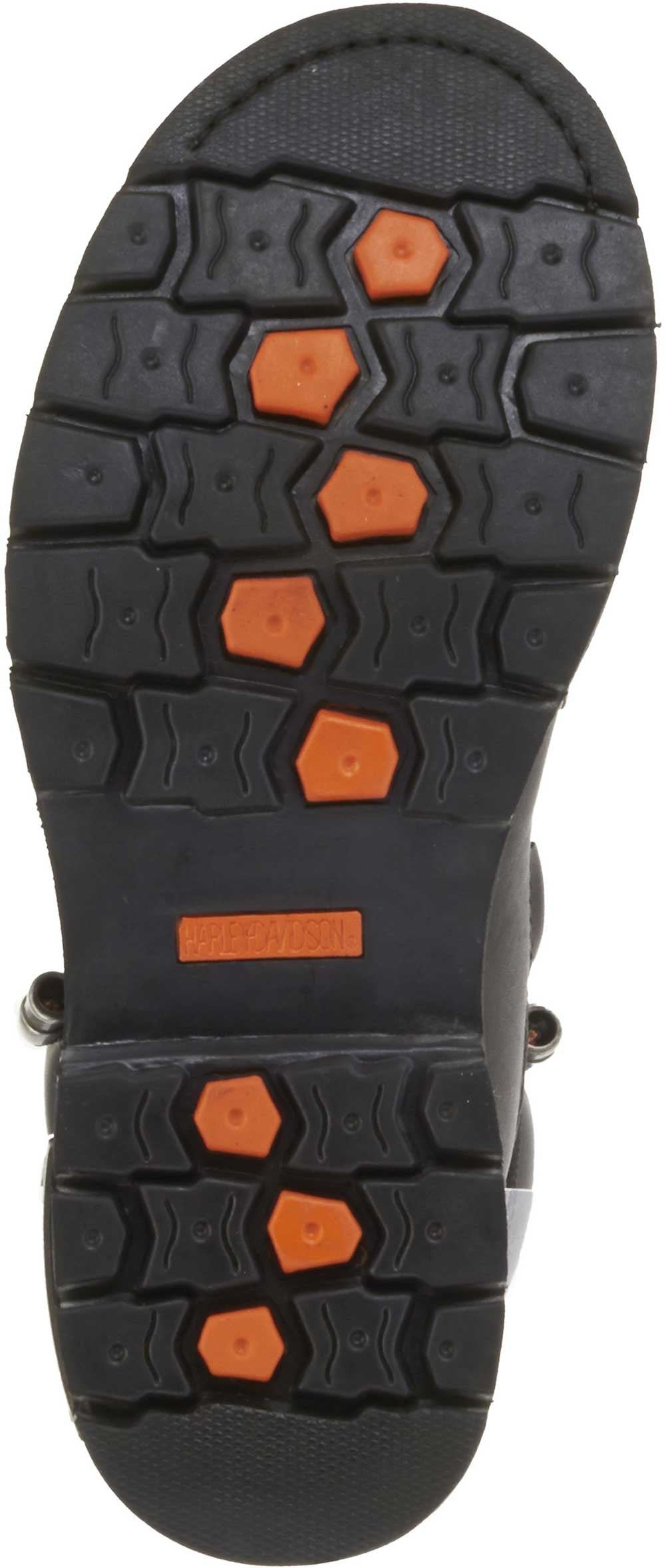 Harley-Davidson Men's Brake Light Leather Motorcycle Casual Boot, Black/Black, 8.5