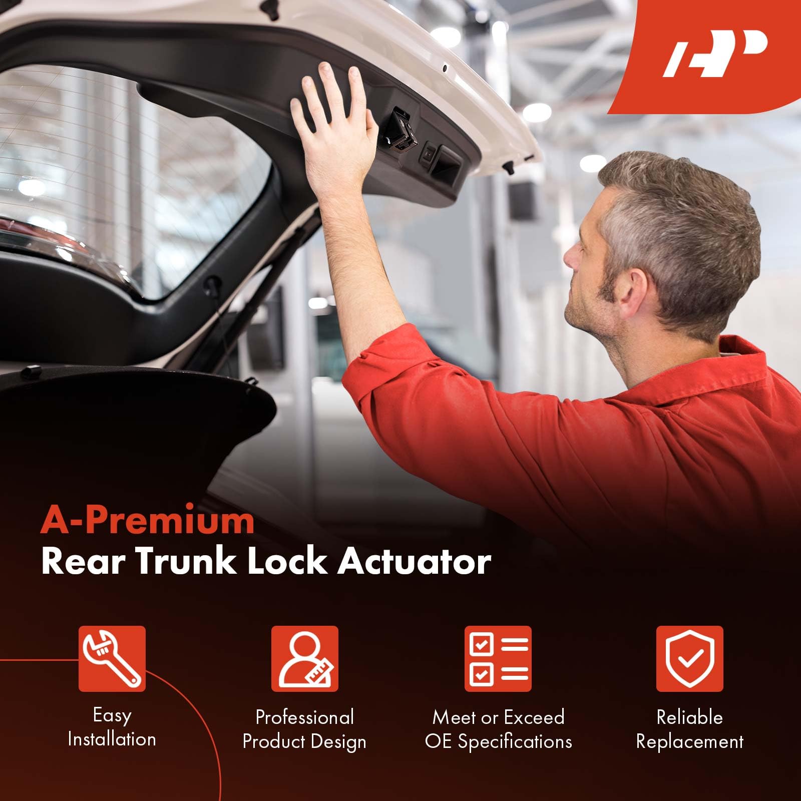 A-Premium Rear Trunk Latch Tailgate Door Lock Actuator Compatible with Kia Sorento 2016-2020, Sport Utility, without Power Liftgate, Rear Tailgate, Replace# 81230-C5000, 81230C5000