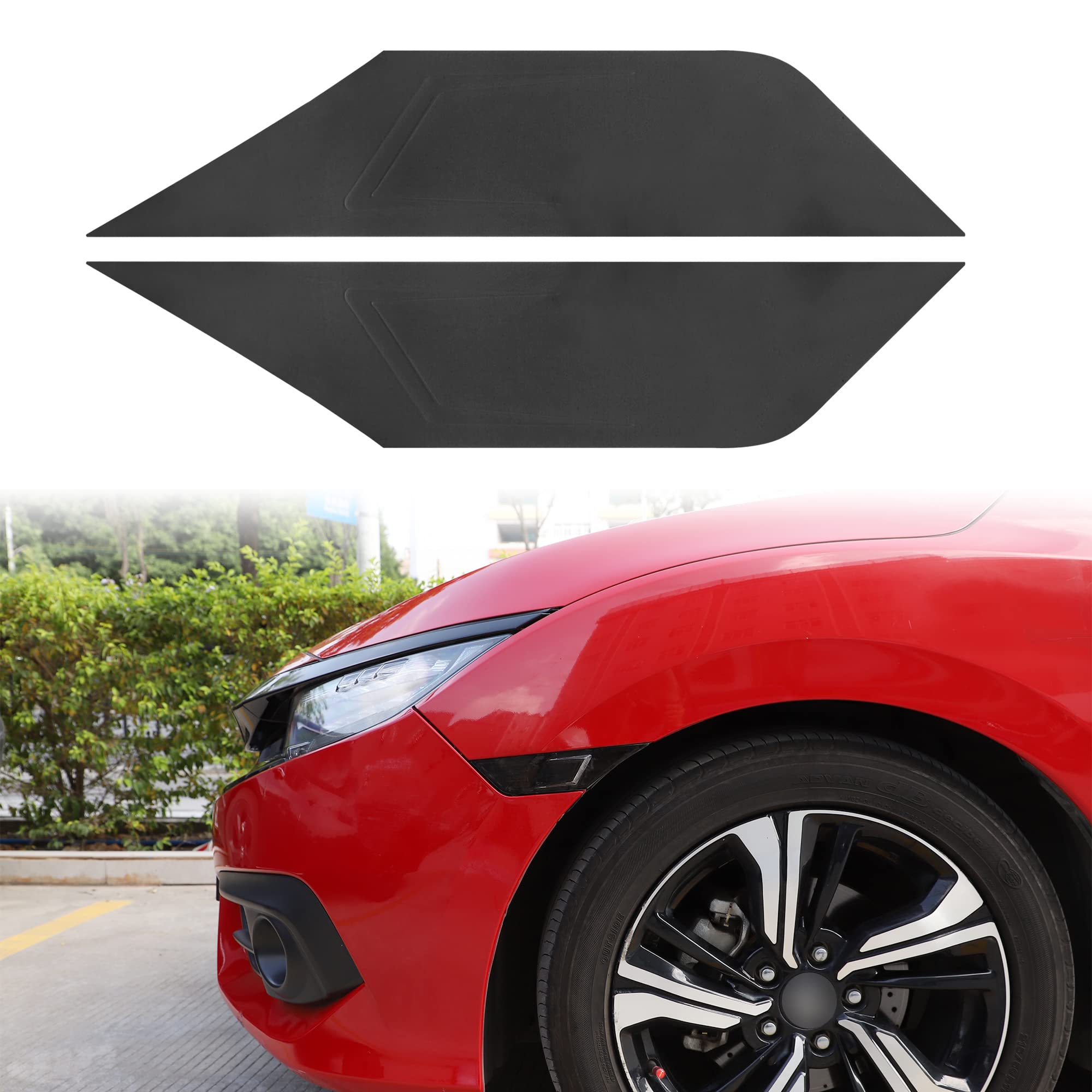 Tomall Vinyl Film Compatible With Honda Civic Sedan Coupe Hatchback 2016-2021 Side Marker Fender Turn Signal Lights Tint Self Ad