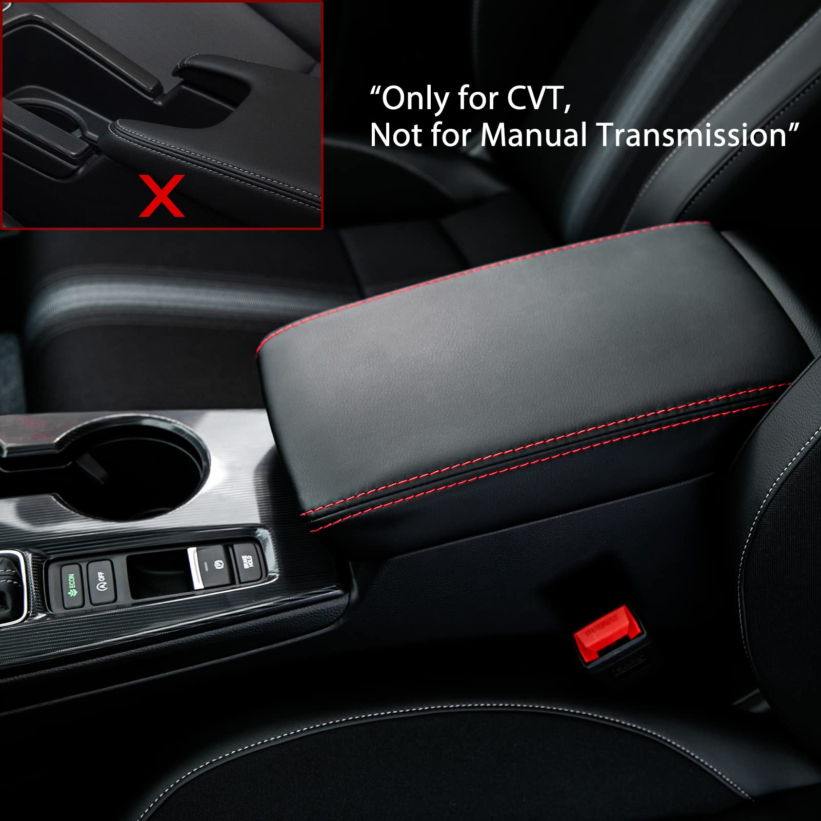 Cke Compatible With Honda Civic 2025 2024 2023 2022 With Cvt Car Center Console Armrest Cover Armrest Storage Box Lids Seat Cove