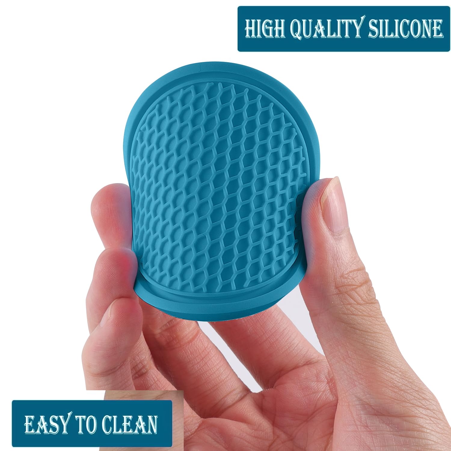 Singaro Car Cup Coaster, 4Pcs Universal Non-Slip Cup Holders Embedded In Ornaments Coaster, Car Interior Accessories, Light Blue