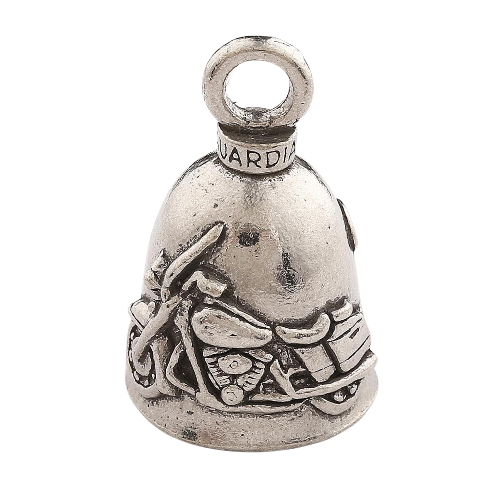 Guardian Bell Dresser Good Luck Bell W/Keyring & Black Velvet Gift Bag | Motorcycle Bell | Lead-Free Pewter | Good Luck Gift To 