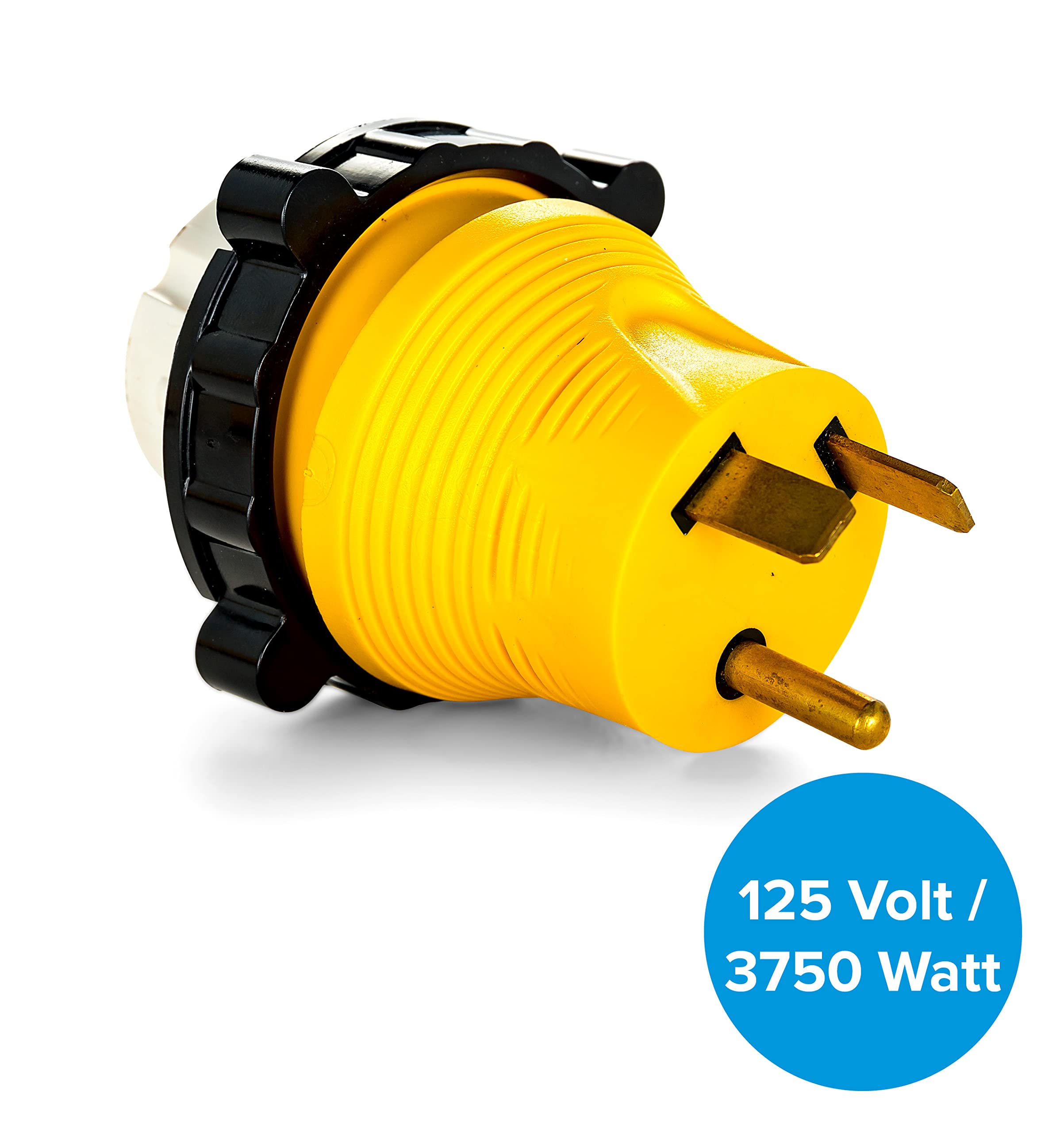 Camco Power Grip Camper/RV 30A-50A Locking Adapter | Compatible with 50-Amp Locking Plugs | Weatherproof Connection | 125 Volt / 3750 Watt (55643)