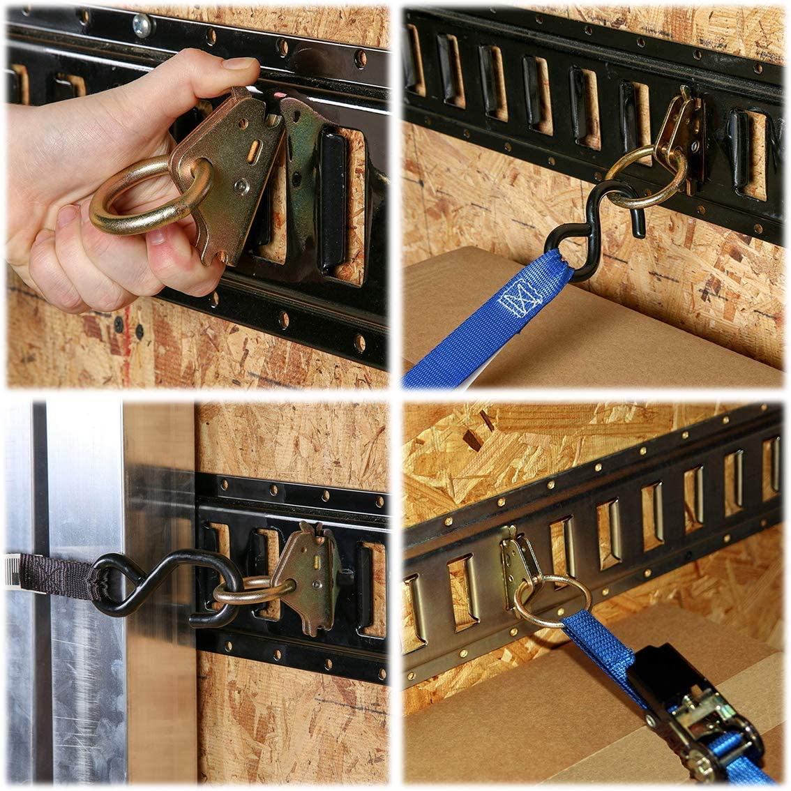Heavy Duty E Track O Rings Tie Down Anchors E-Track Tie-Down Rail System Accessories(20 Pack)