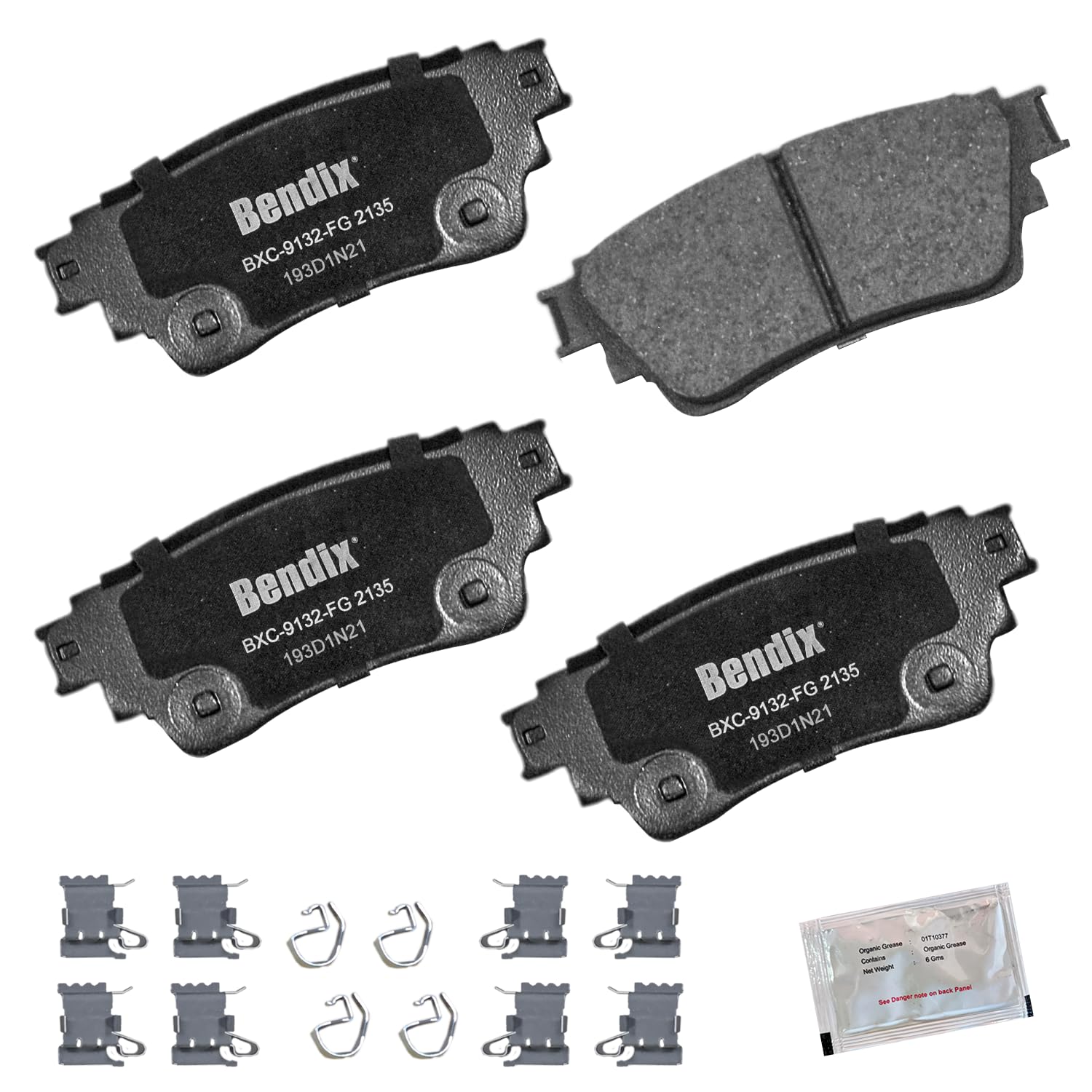 Bendix Priority1 Cfc2135 Ceramic Rear Brake Pads For Mitsubishi Eclipse Cross 2020, Eclipse Cross 2024-2022, Outlander 2021-2017