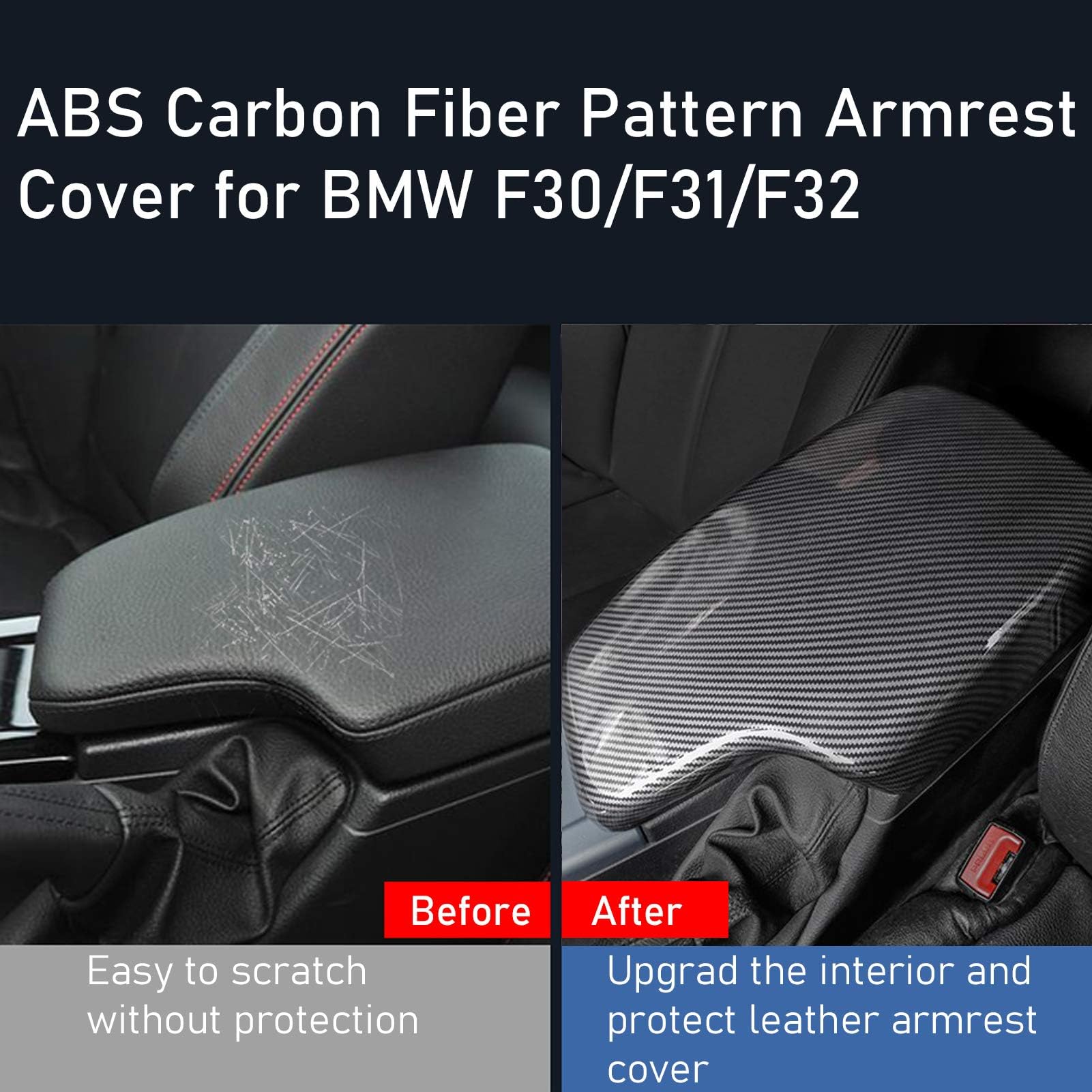 TTCR-II Compatible with BMW 3 Series Center Console Cover 2013-2018, for BMW F30 F31 Center Console Cover 320i 328d 328i 330i 33
