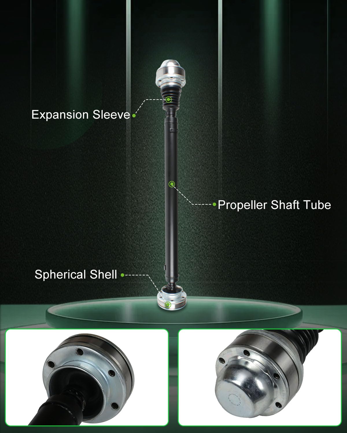 Scitoo 33.75'' Front Drive Shaft Assembly Propeller Shaft Compatible For Jeep Grand Cherokee 4.7L 1999-2004 938-142 52099497Ad 5