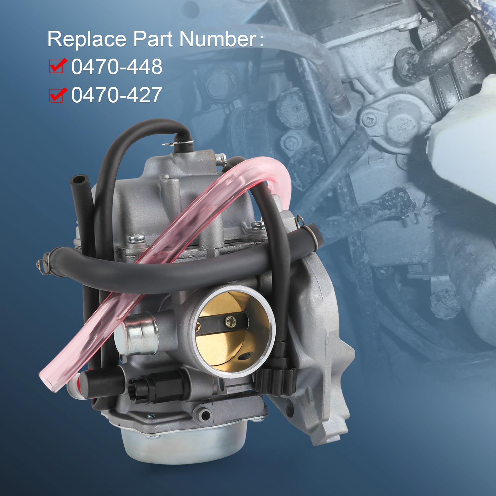 Radhlbniu 0470-448 Carburetor Compatible With Arctic Cat 250 300 2X4 4X4 Atv 2001-2005, Replace 0470-427