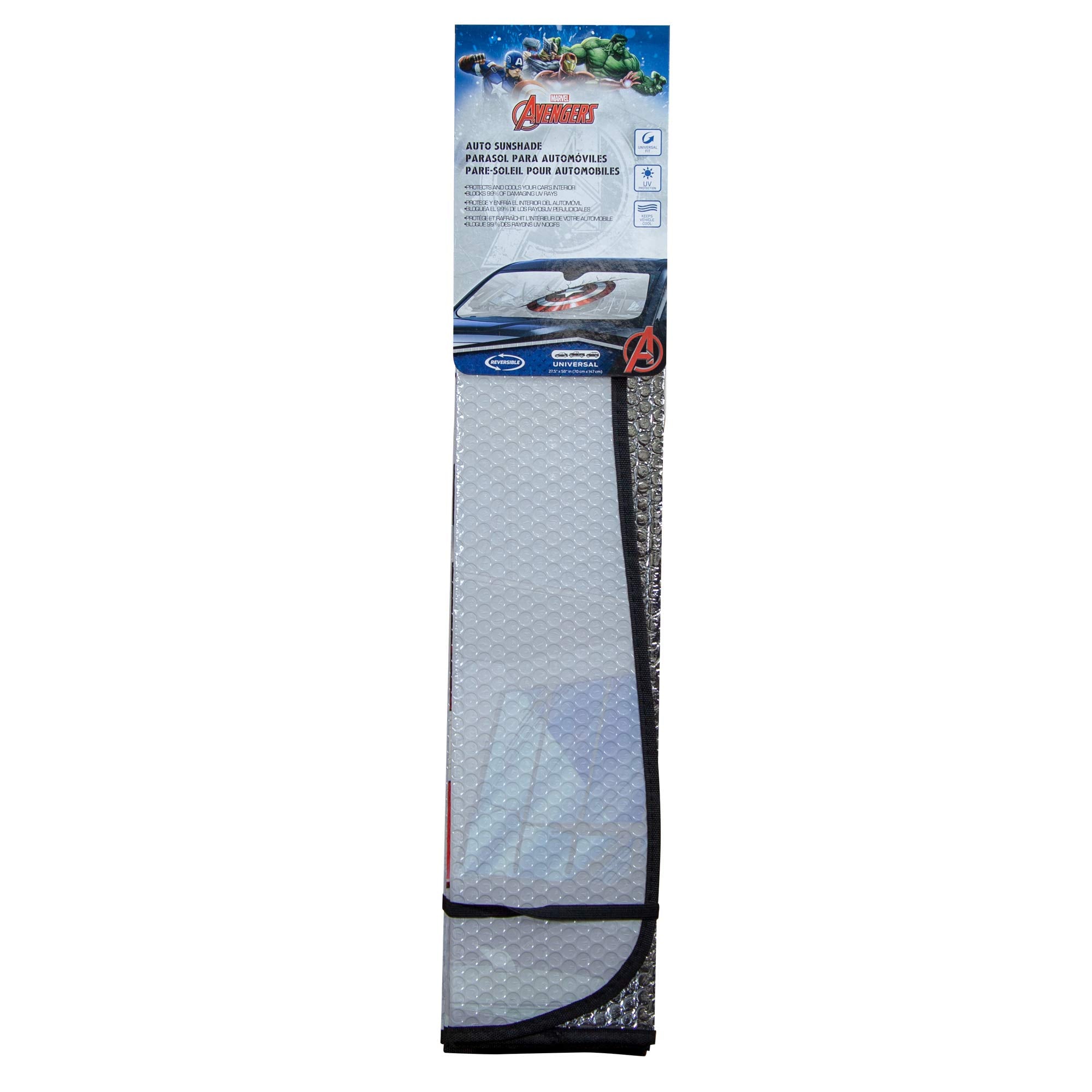 Plasticolor 003756R01 Captain America Marvel Broken Shield Accordion Bubble Sunshade