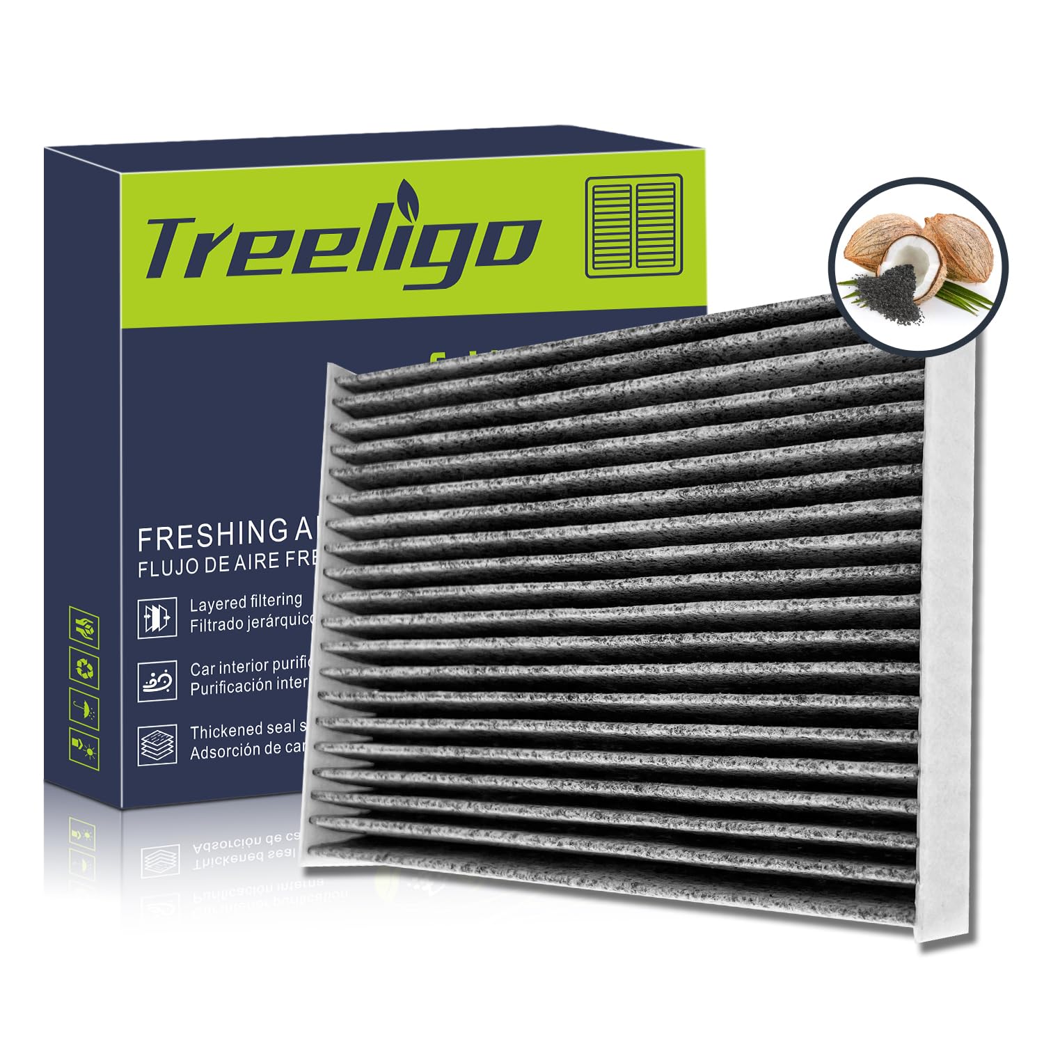 Treeligo Cf12002 Cabin Air Filter, Replacement For Kia Soul L4 1.6L 2014 2015 2016 2017 2018 2019 Soul Ev 2015 2016 2017 2018 20