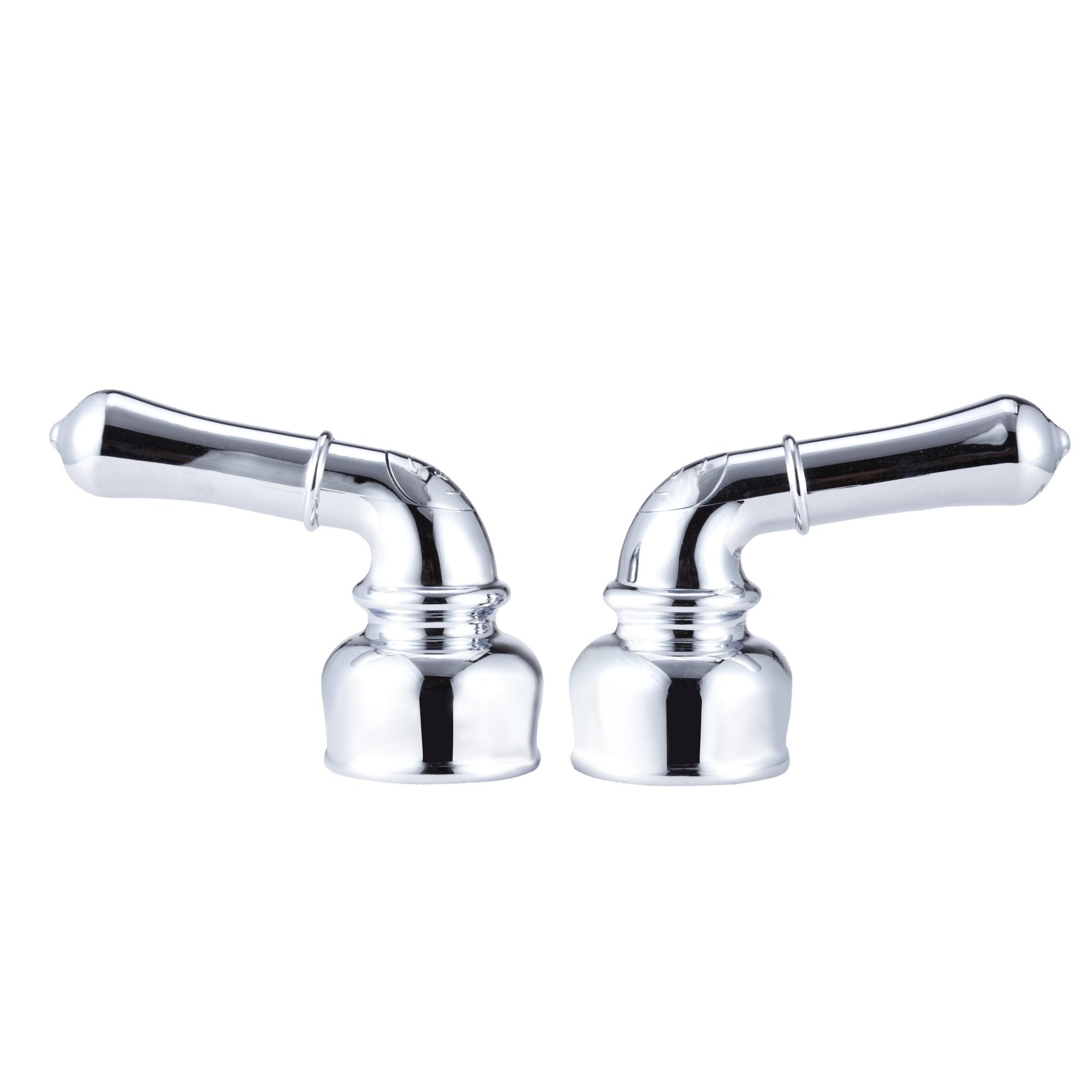 Dura Faucet DF-RKC-CP RV Replacement Hot and Cold Classic Handles - Metallic Plating Over ABS Models Only (Chrome Plated Over AB