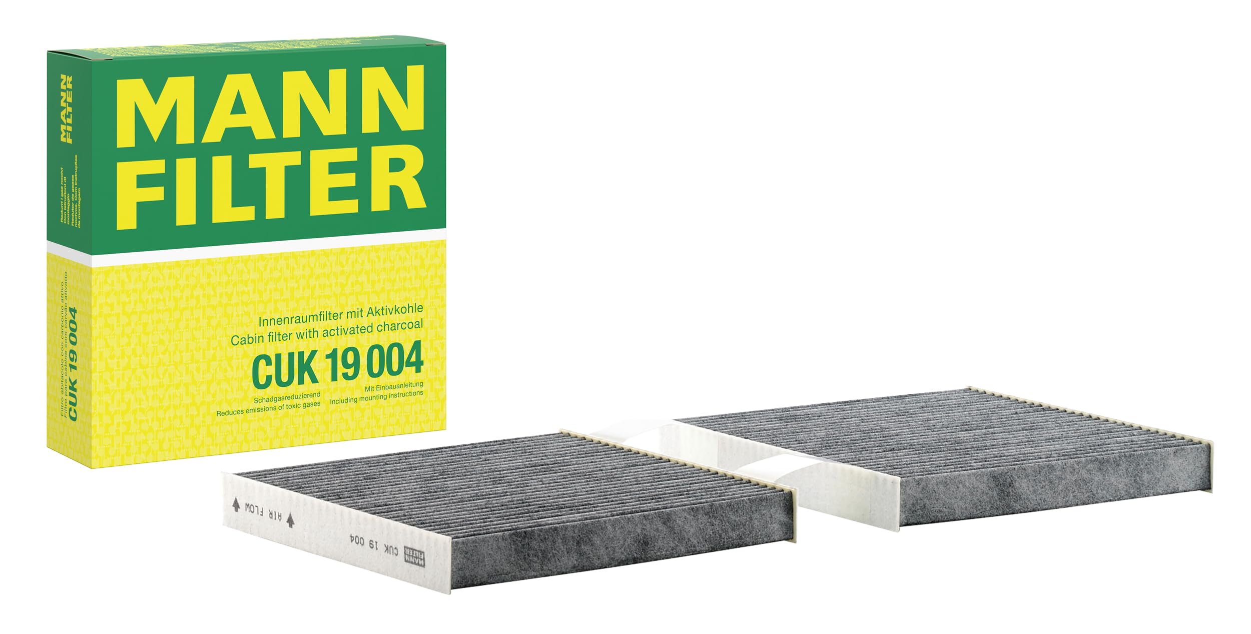 Mann Filter Cuk 19 004 Automotive Cabin Air Filter With Activated Carbon, Car & Truck Passenger Compartment Oem Filter Replaceme