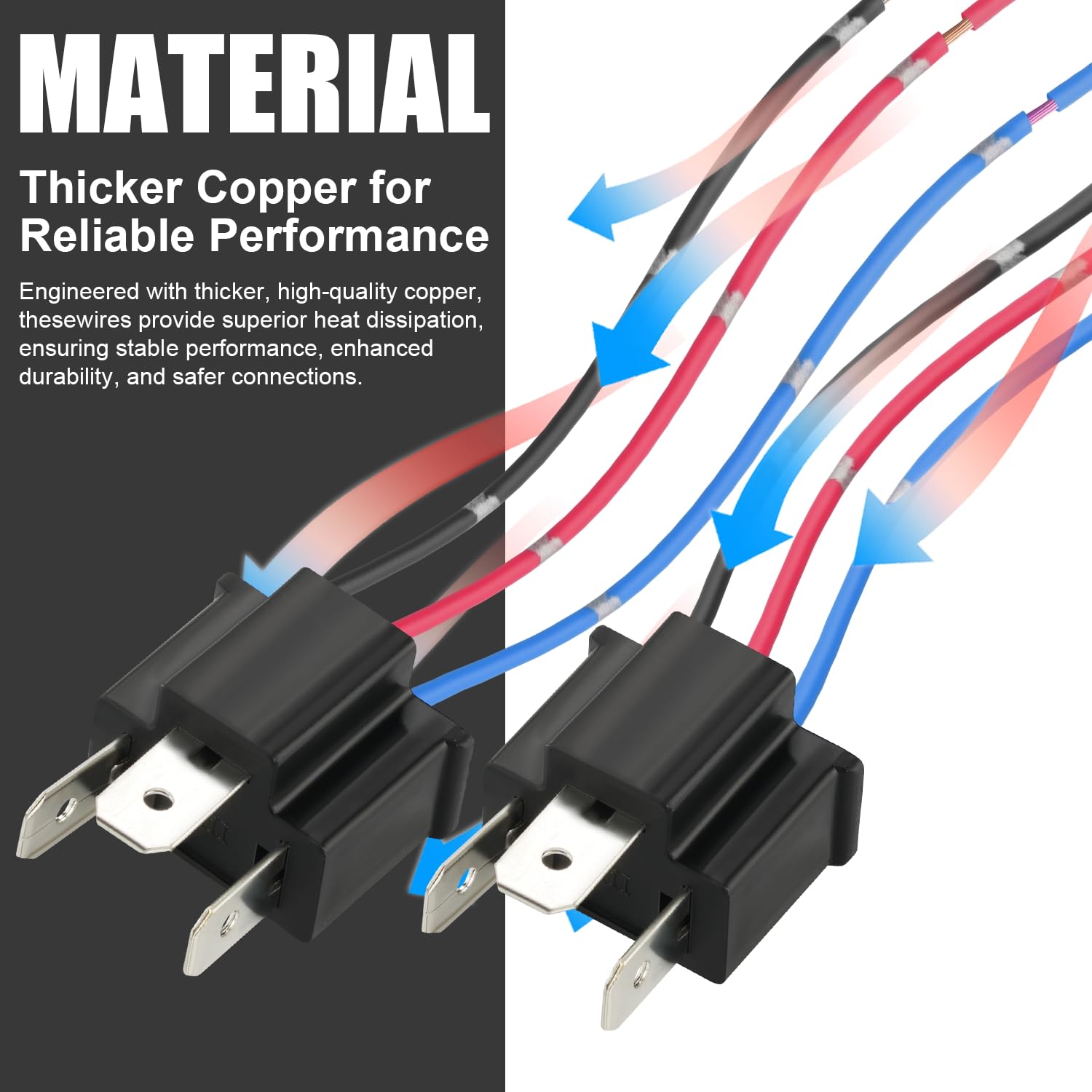 Ibrightstar H4 9003 Hb2 Male Nylon Adapter Wiring Harness Sockets Wire For Headlights Or Fog Lights