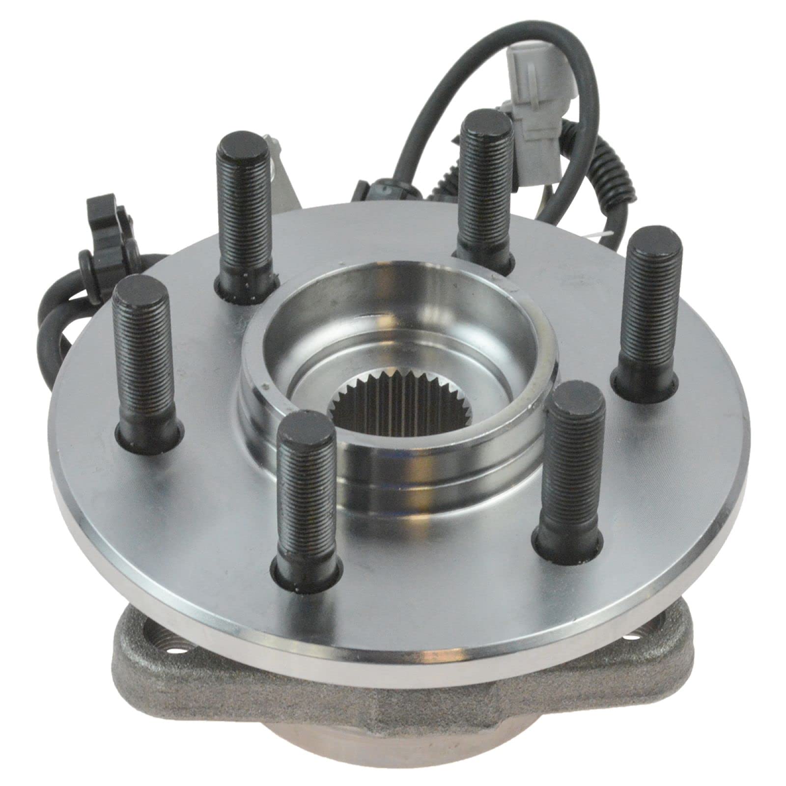 Trq Front Passenger Side Wheel Bearing & Hub Assembly 4Wd With Abs Sensor Compatible With 1997-2004 Dodge Dakota 1998-2003 Duran