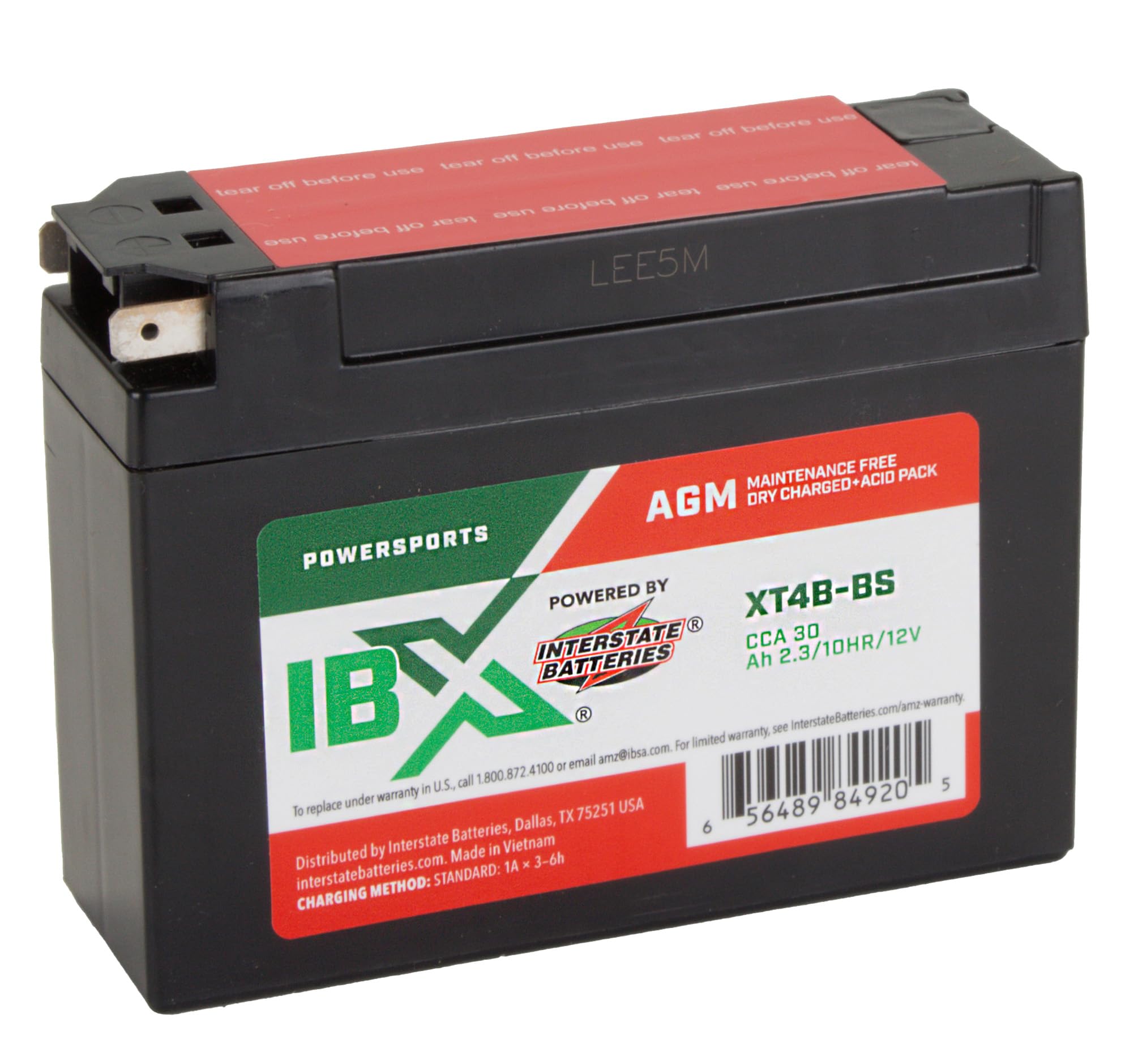 Interstate Batteries Yt12B-Bs 12V 10Ah Powersports Battery 175Cca Agm Rechargeable Replacement For Ducati, Triumph, Yamaha, Moto
