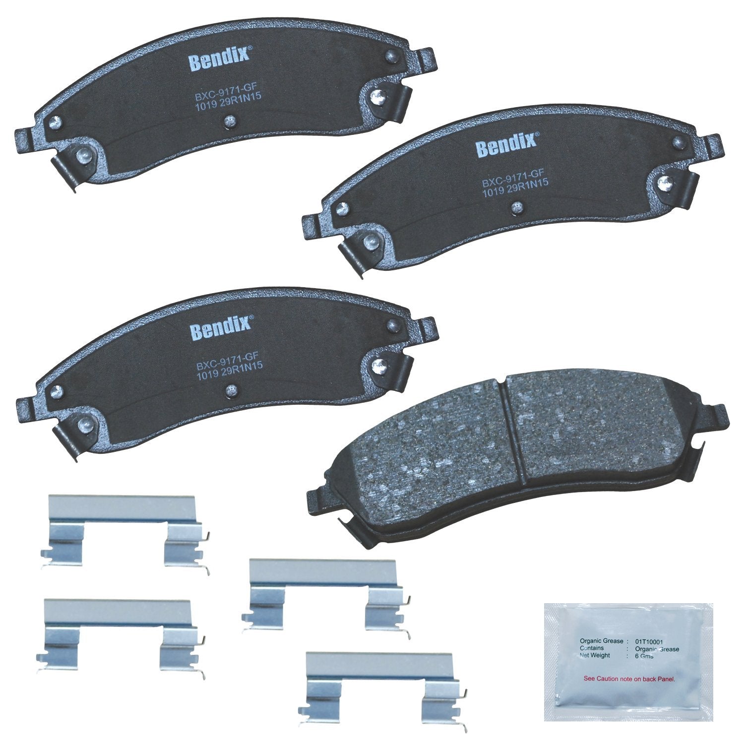 Bendix Priority1 Cfc1019 Ceramic Front Brake Pads For Cadillac Cts 2007-2006, Srx 2009-2004, Sts 2008-2005, Pontiac Bonneville 2