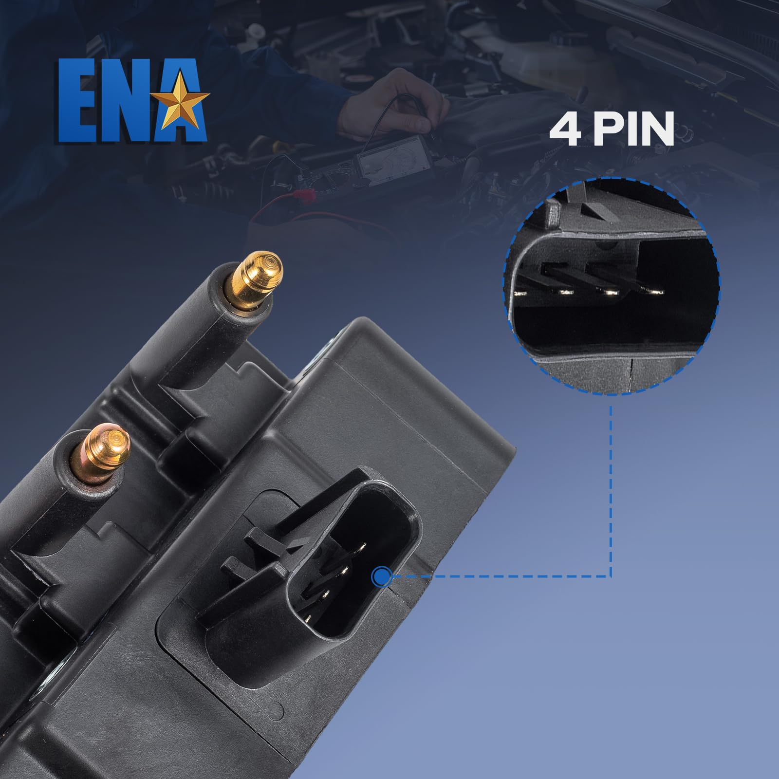 ENA Ignition Coil 2001 2002 2003 2004 2005 2006 2007 2008 2009 Compatible with Dodge Jeep Chrysler Town Country Grand Caravan Wrangler JK Pacifica Voyager Coil Packs 3.8 3.3 V6 for UF305 C1442 5603252